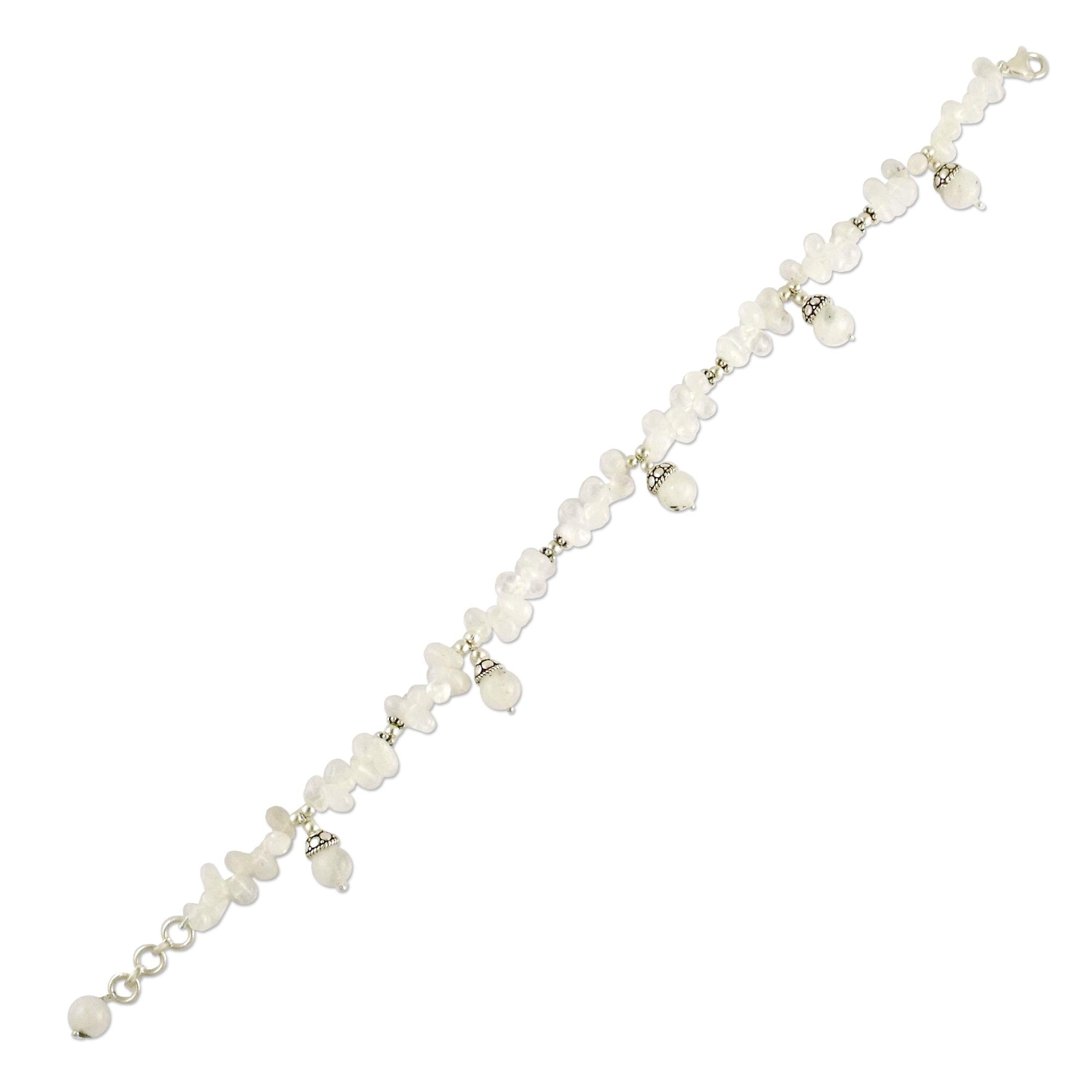 Premium Mystic Moonstone Anklet - Handmade Elegance