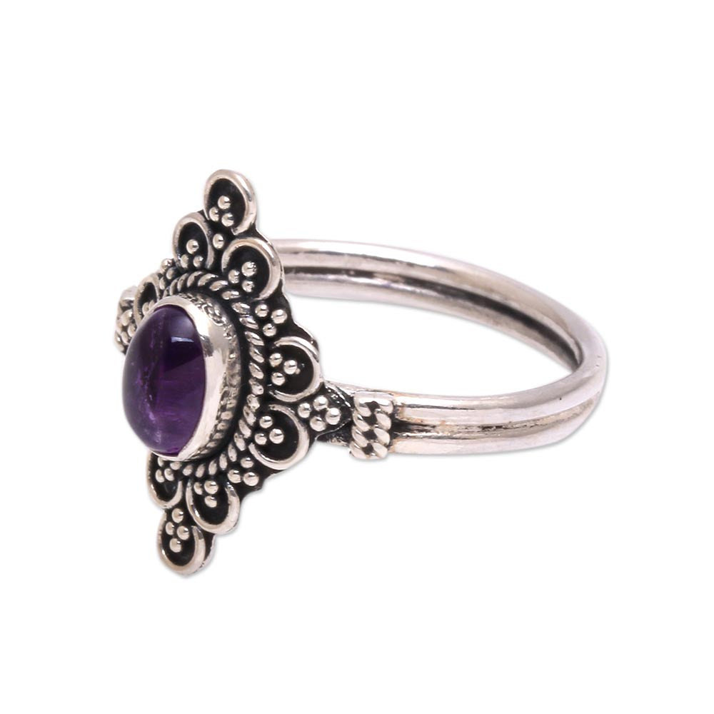 Premium Handcrafted Amethyst Cocktail Ring – Daydream Temple Collection