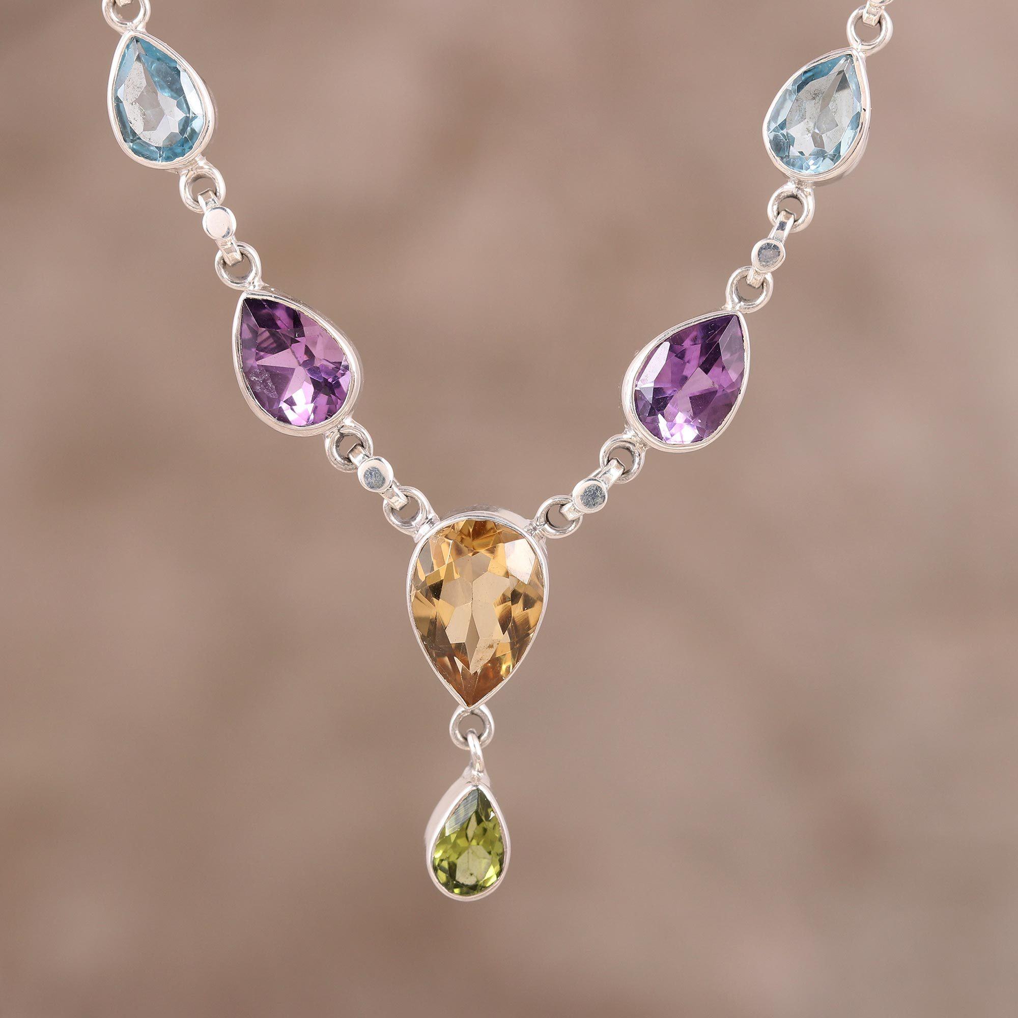 Ultimate Rainbow Bliss Multi-Gem Necklace