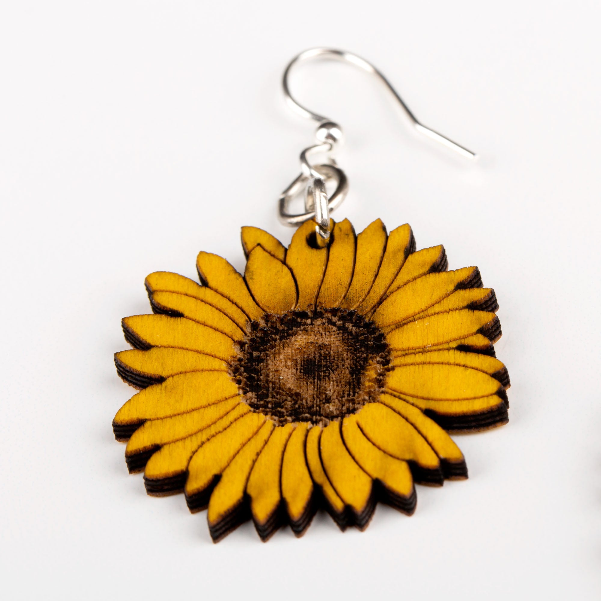 Premium Sunflower Wooden Earrings – Eco-Friendly & Essential Oil Diffuser