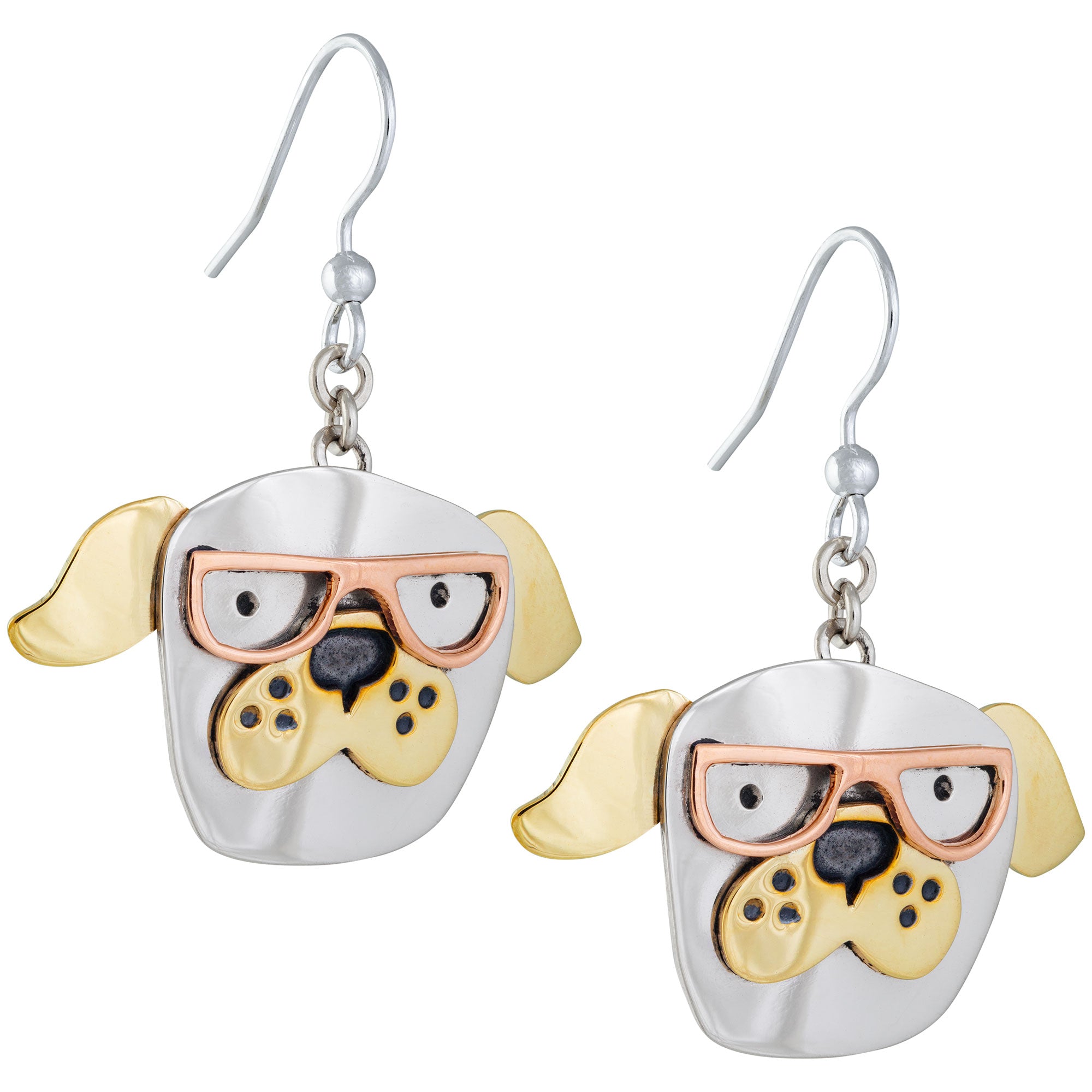 Premium Reading Pets Mixed Metal Dangle Earrings