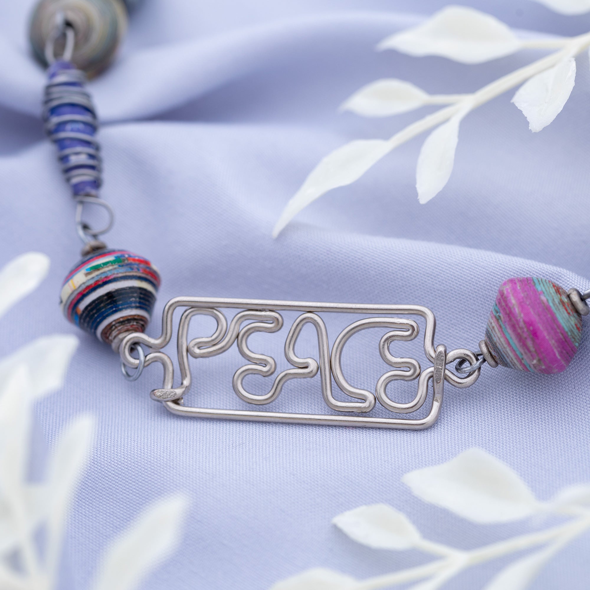 Premium Recycled Magazine Inspiration Necklace - Handmade in Africa