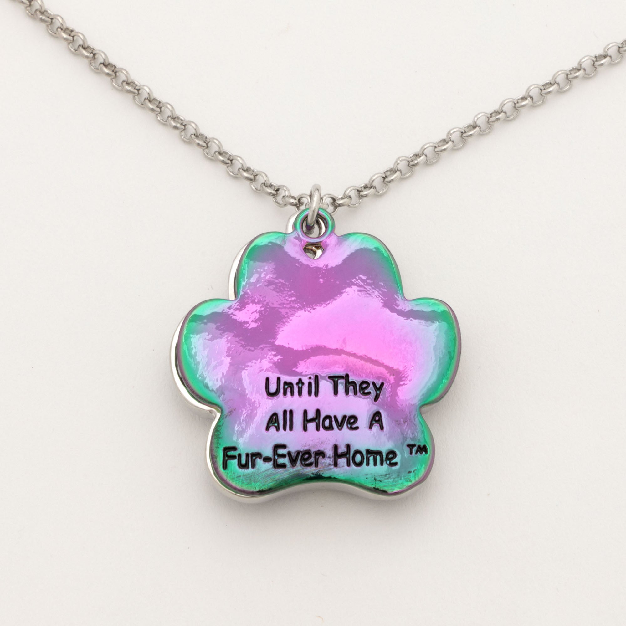 Premium Fur-Ever Home Paw Charm Necklace - Ultimate Tribute to Animal Adoption