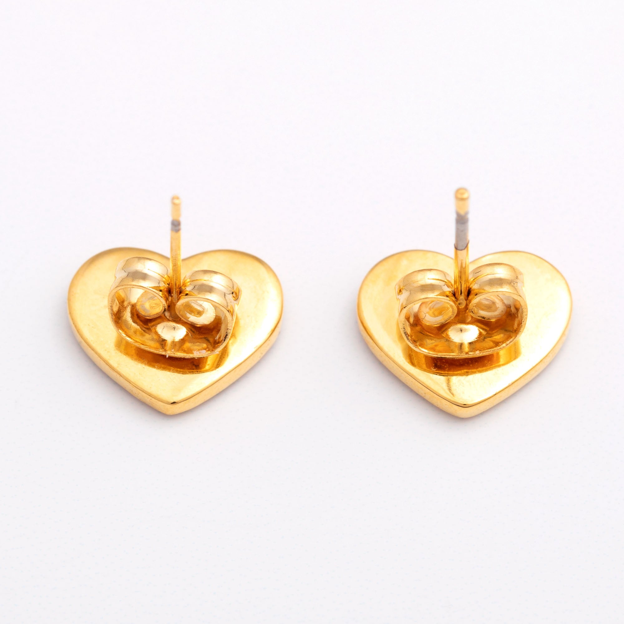 Premium Ukraine Support Gold Plated Heart Earrings