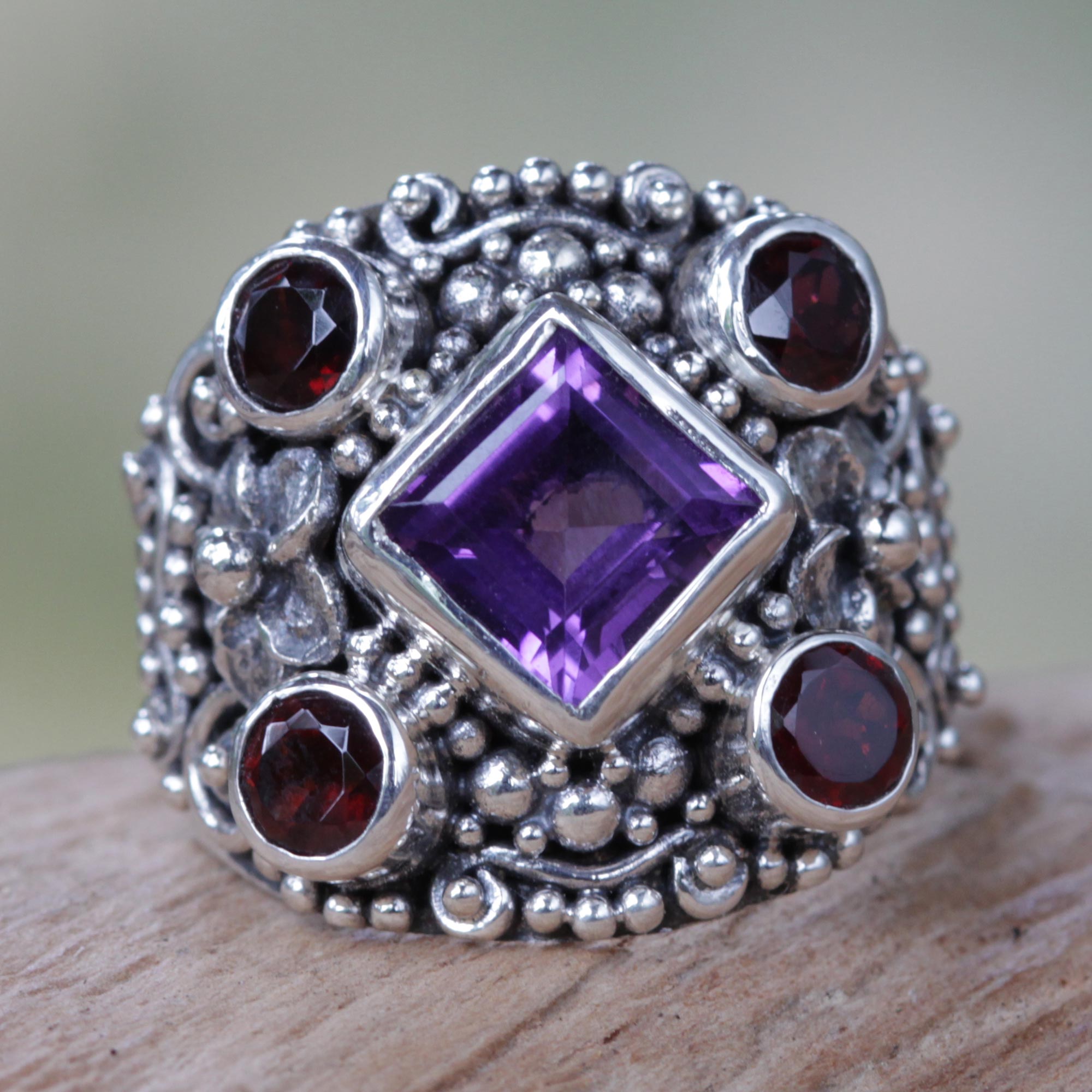 Premium Royal Balinese Sterling Silver Gemstone Ring