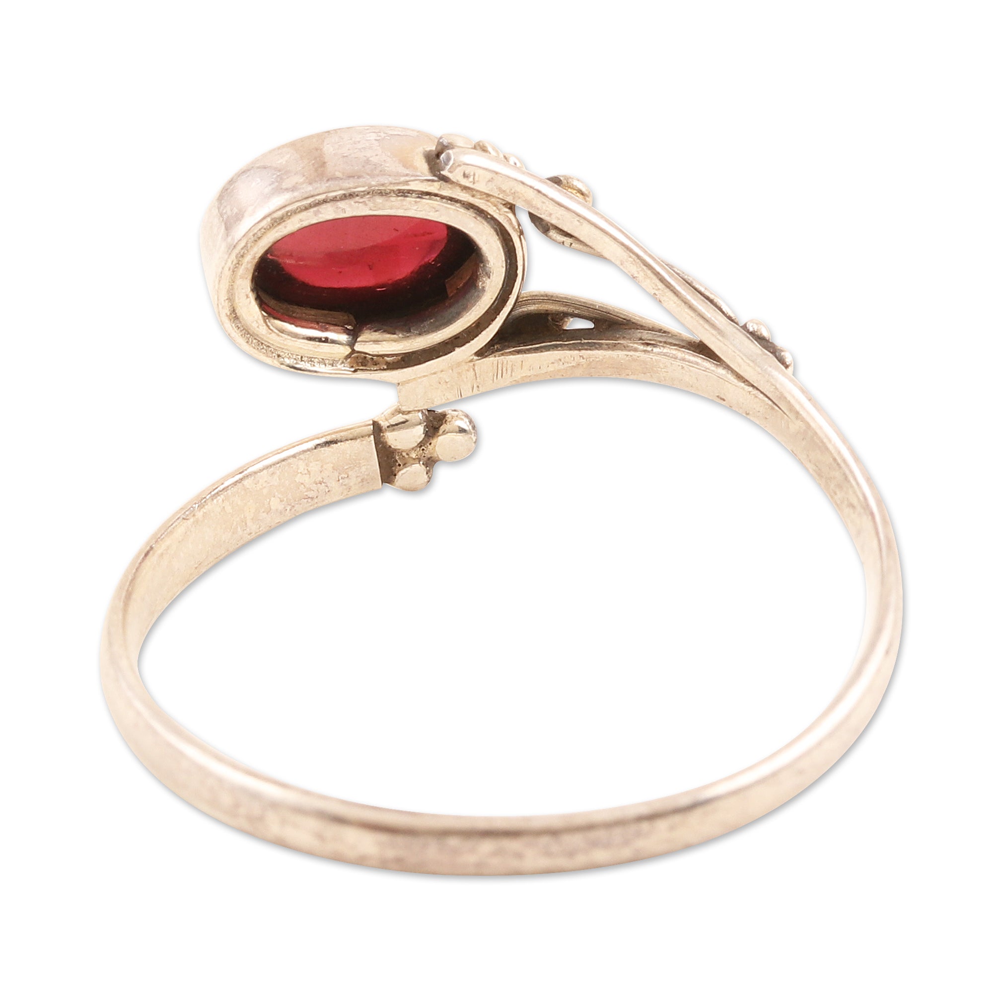 Premium Wrapped in Red Garnet & Sterling Silver Wrap Ring