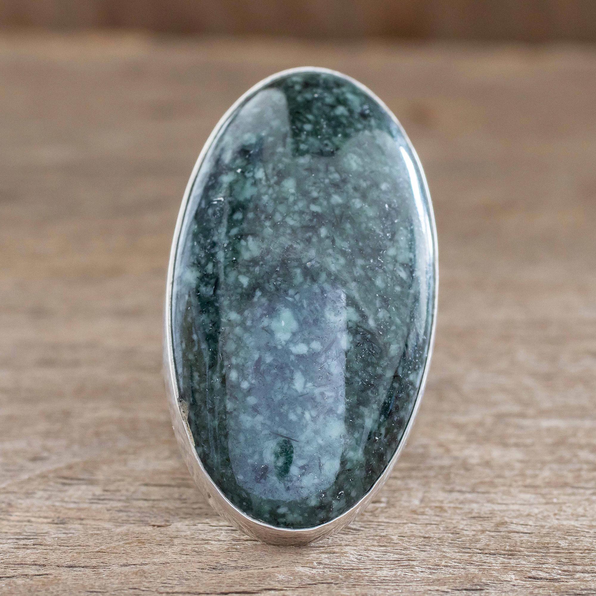 Premium Maya Jade Cocktail Ring - Ultimate Minimalist Elegance