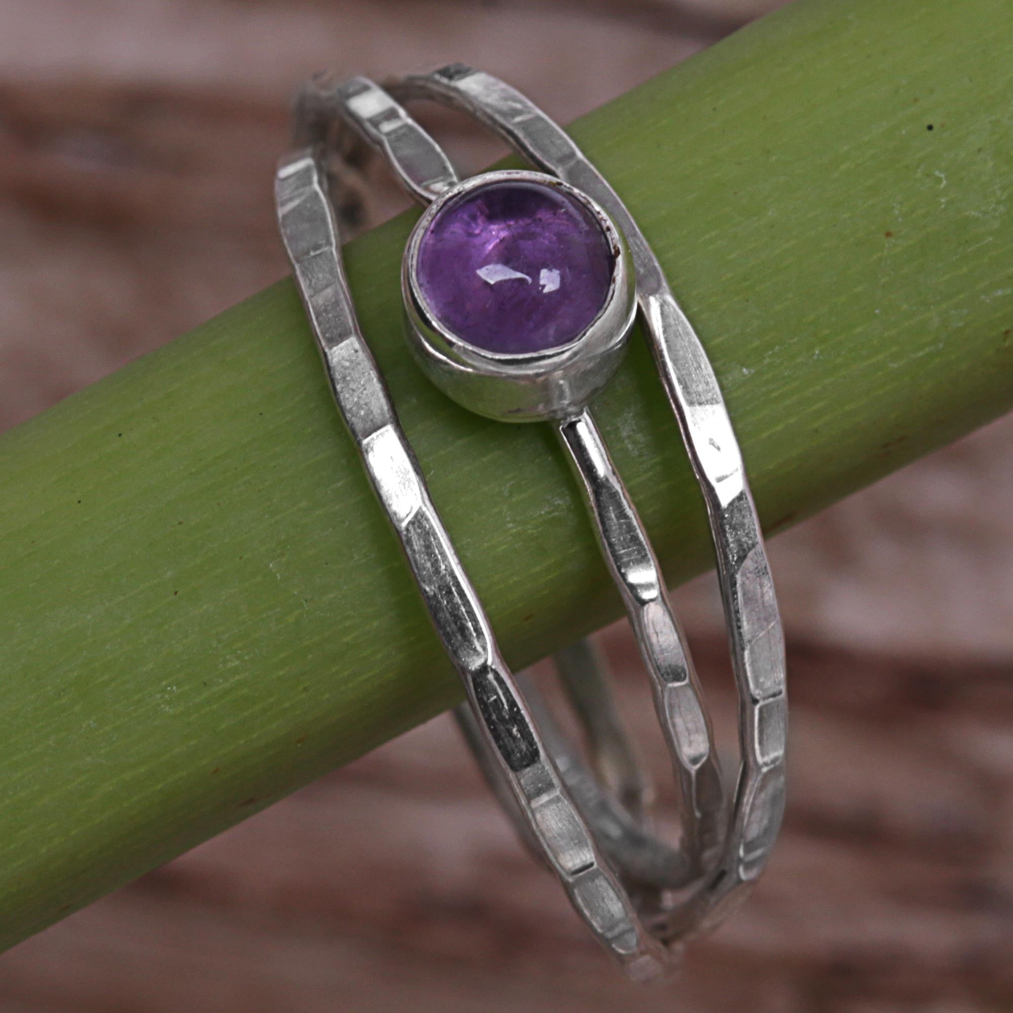 Premium Magical Essence Amethyst Sterling Silver Ring – Handcrafted in Bali