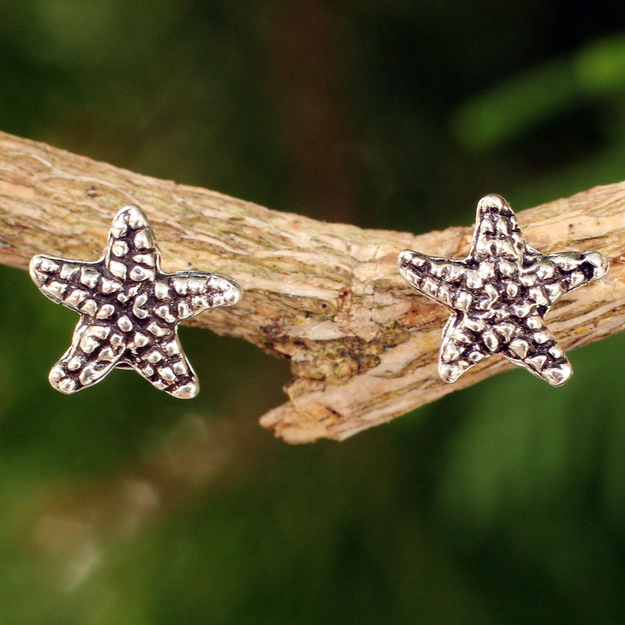 Premium Baby Starfish Sterling Silver Earrings - Handmade Ocean-Inspired Jewelry