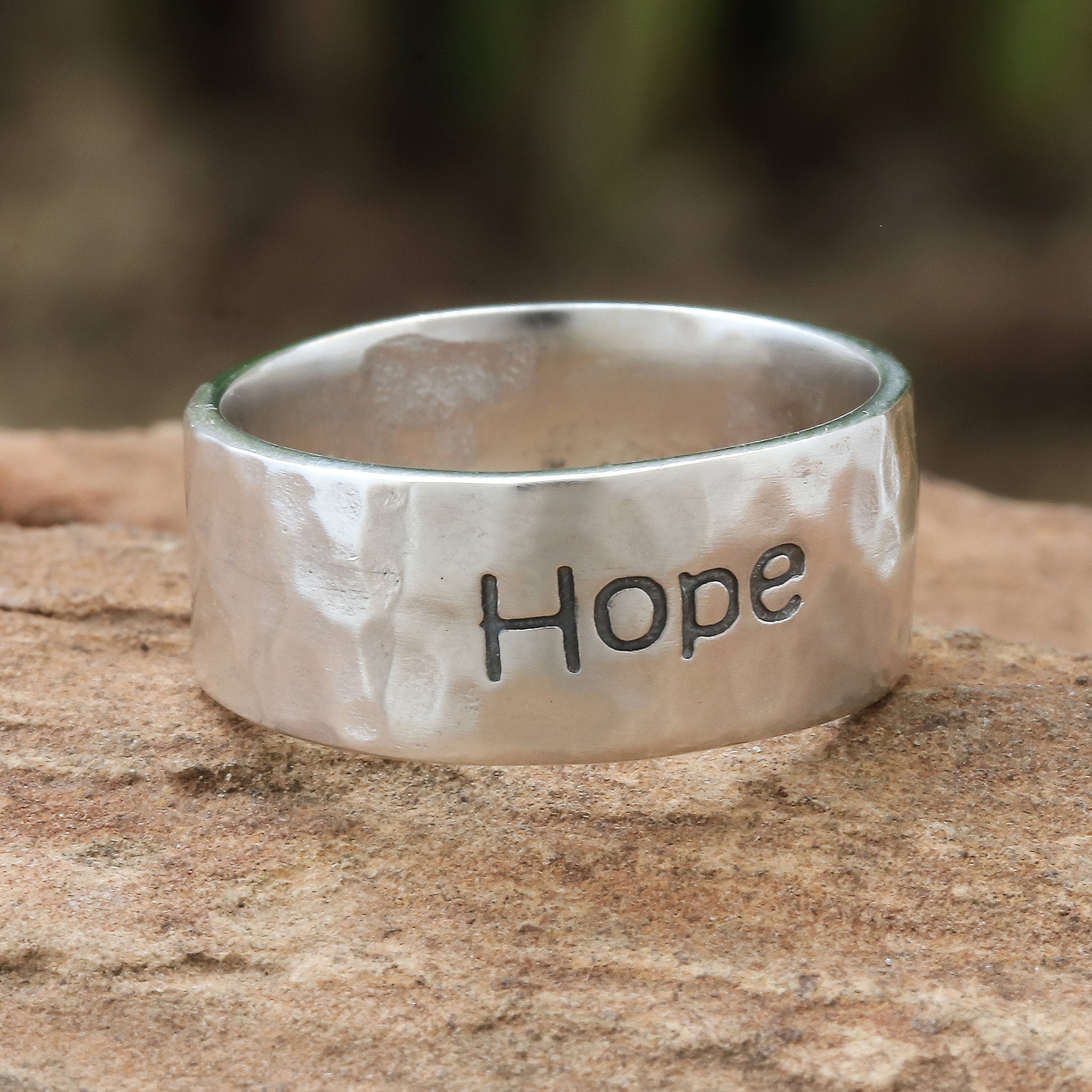Premium Spirit of Hope Sterling Silver Ring - Handcrafted Elegance
