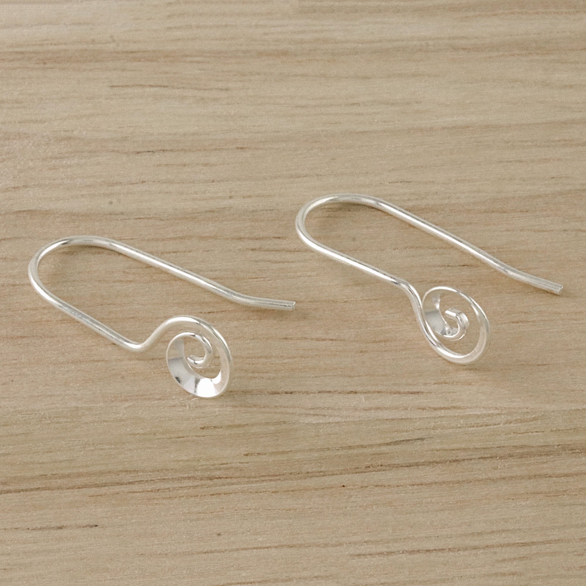 Premium Tiny Spirals Sterling Silver Drop Earrings - Handcrafted in Thailand