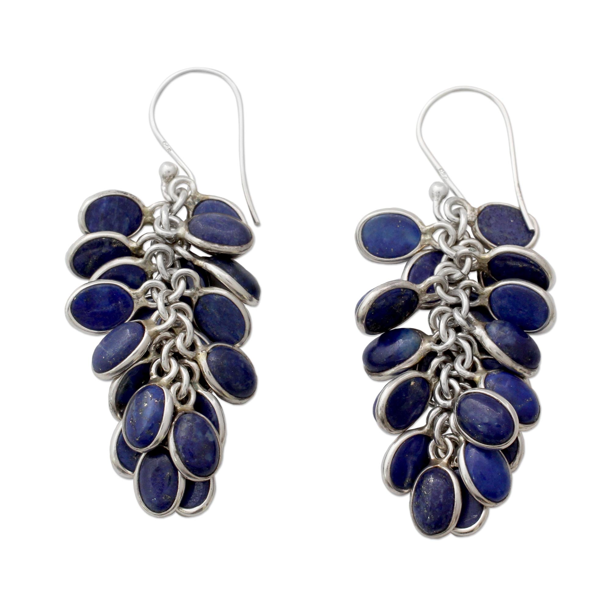 Premium Blue Intuition Lapis Lazuli Sterling Silver Earrings - Handcrafted Elegance