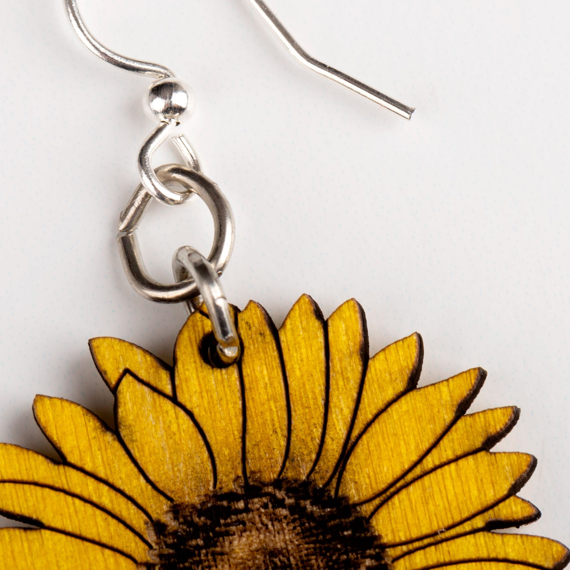 Premium Sunflower Wooden Earrings – Eco-Friendly & Essential Oil Diffuser