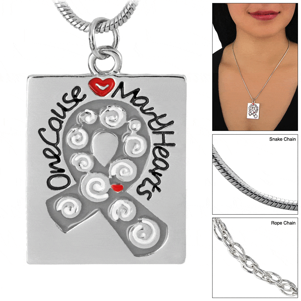 Premium One Cause Many Hearts Diabetes Awareness Necklace