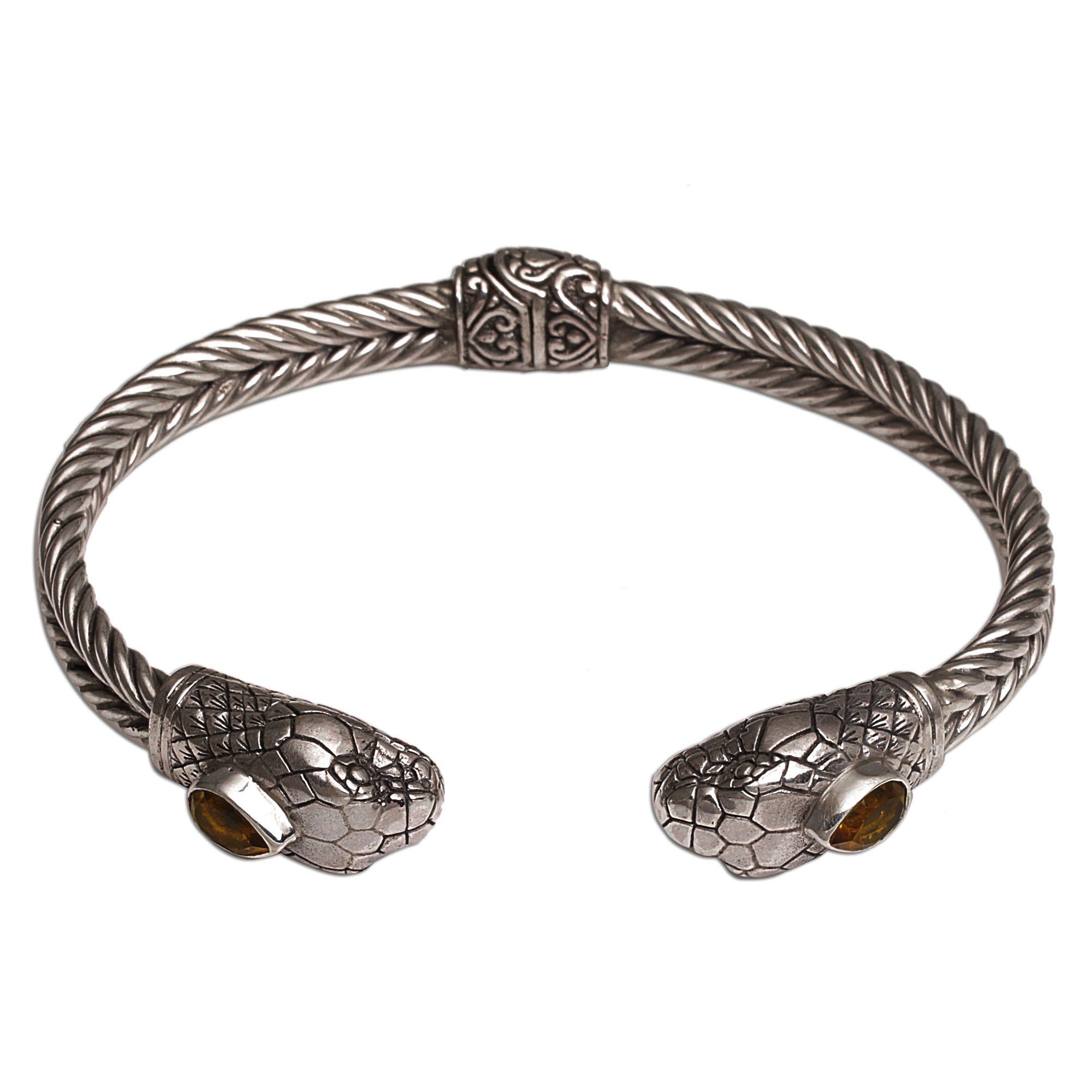 Premium Serpent Cuff Bracelet - Handcrafted Sterling Silver