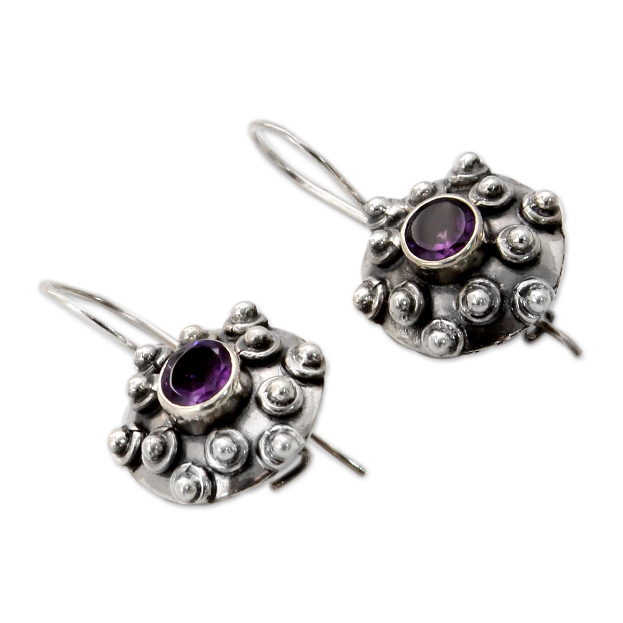 Premium Splendor Amethyst Drop Earrings