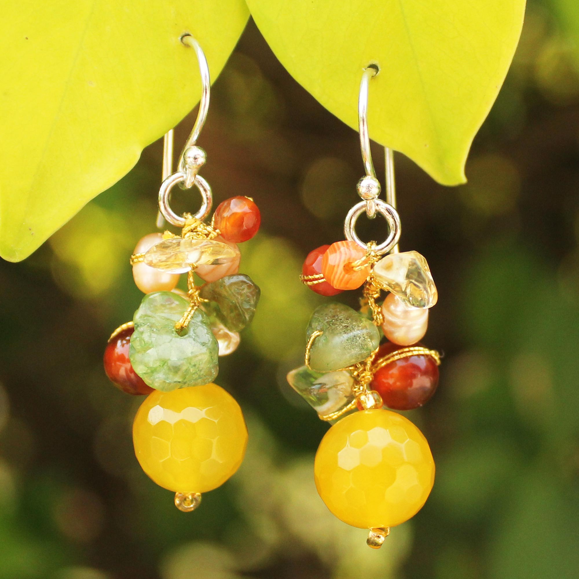Premium Sunshine Love Sterling Silver Earrings – Handmade Elegance
