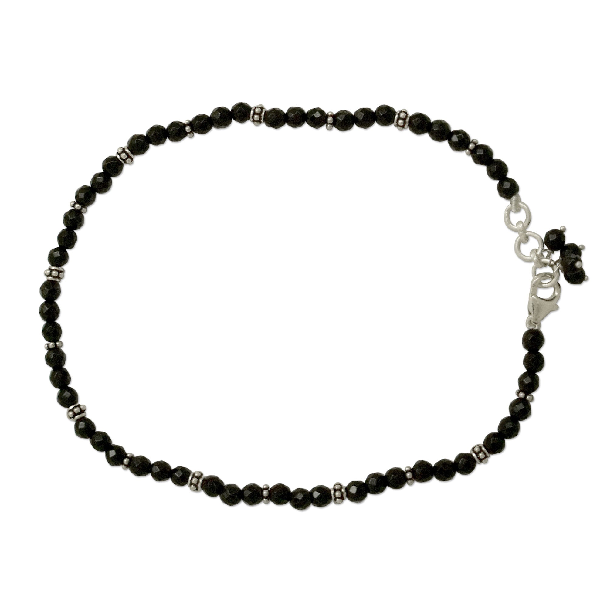 Premium Midnight Grace Beaded Anklet - Ultimate Elegance