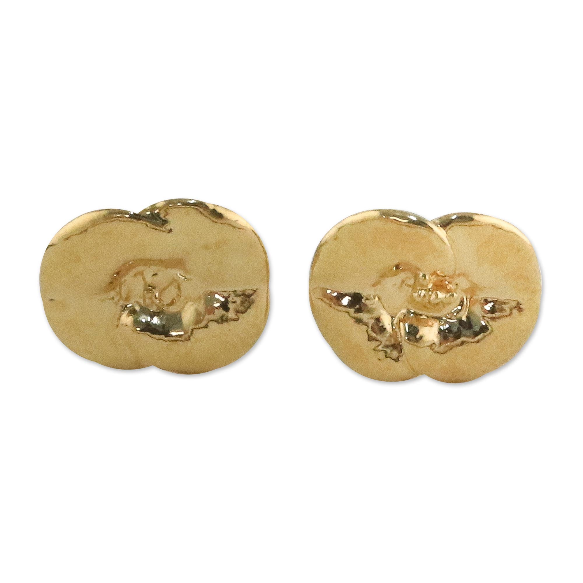 Premium Gold Plated Crown of Thorns Flower Stud Earrings - Ultimate Elegance