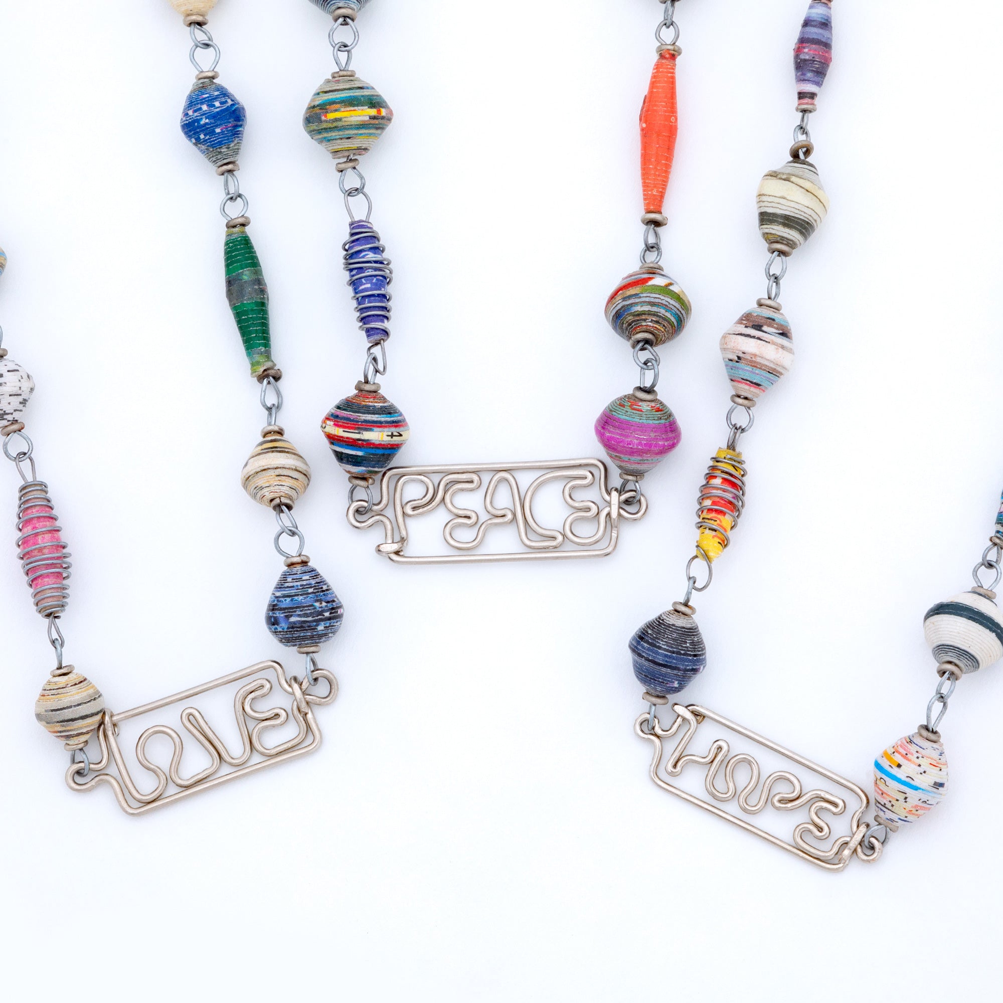 Premium Recycled Magazine Inspiration Necklace - Handmade in Africa