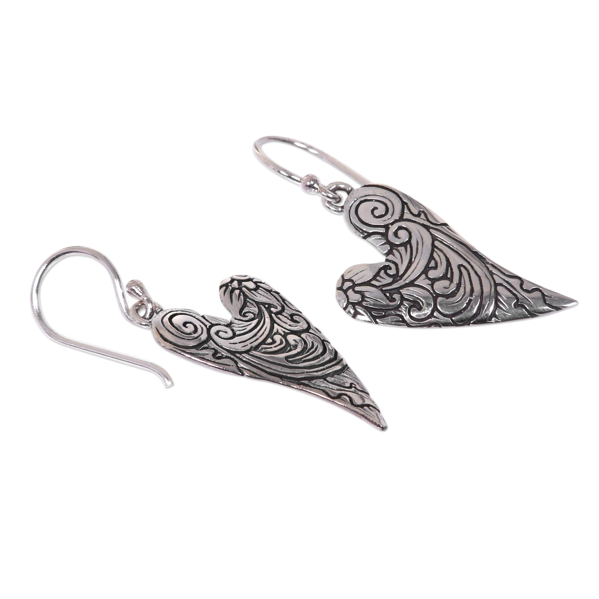 Premium Dove Wings Silver Dangle Earrings - Handcrafted Elegance