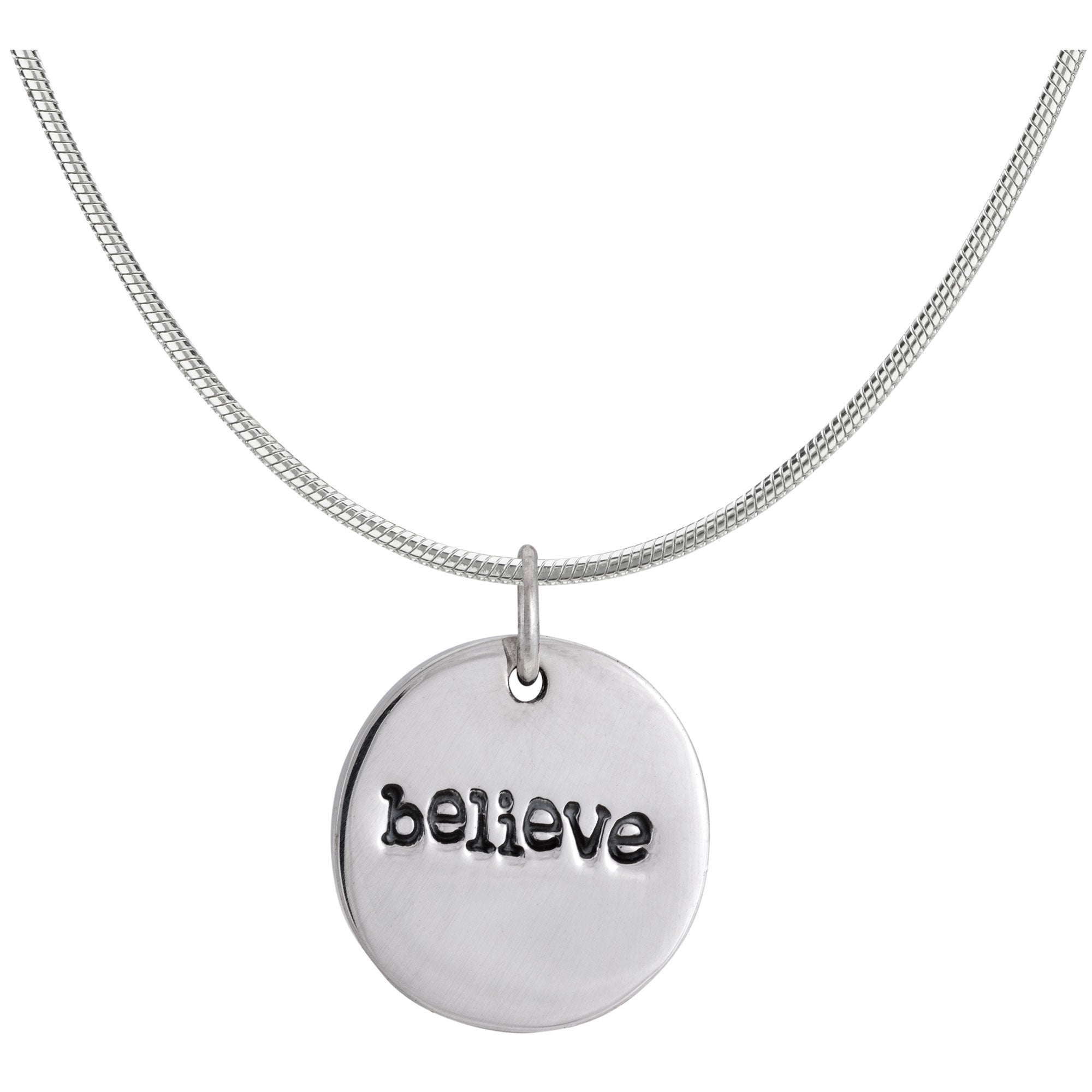 Premium Believe & Dream Double-Sided Sterling Silver Necklace