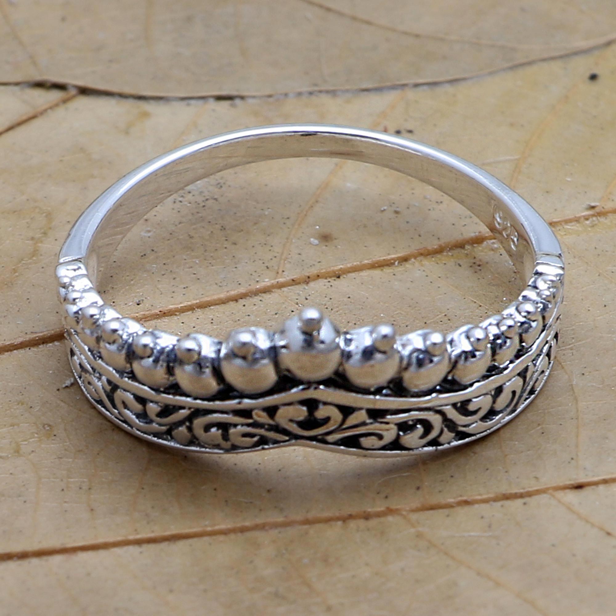 Premium Handcrafted Sterling Silver Crown Ring