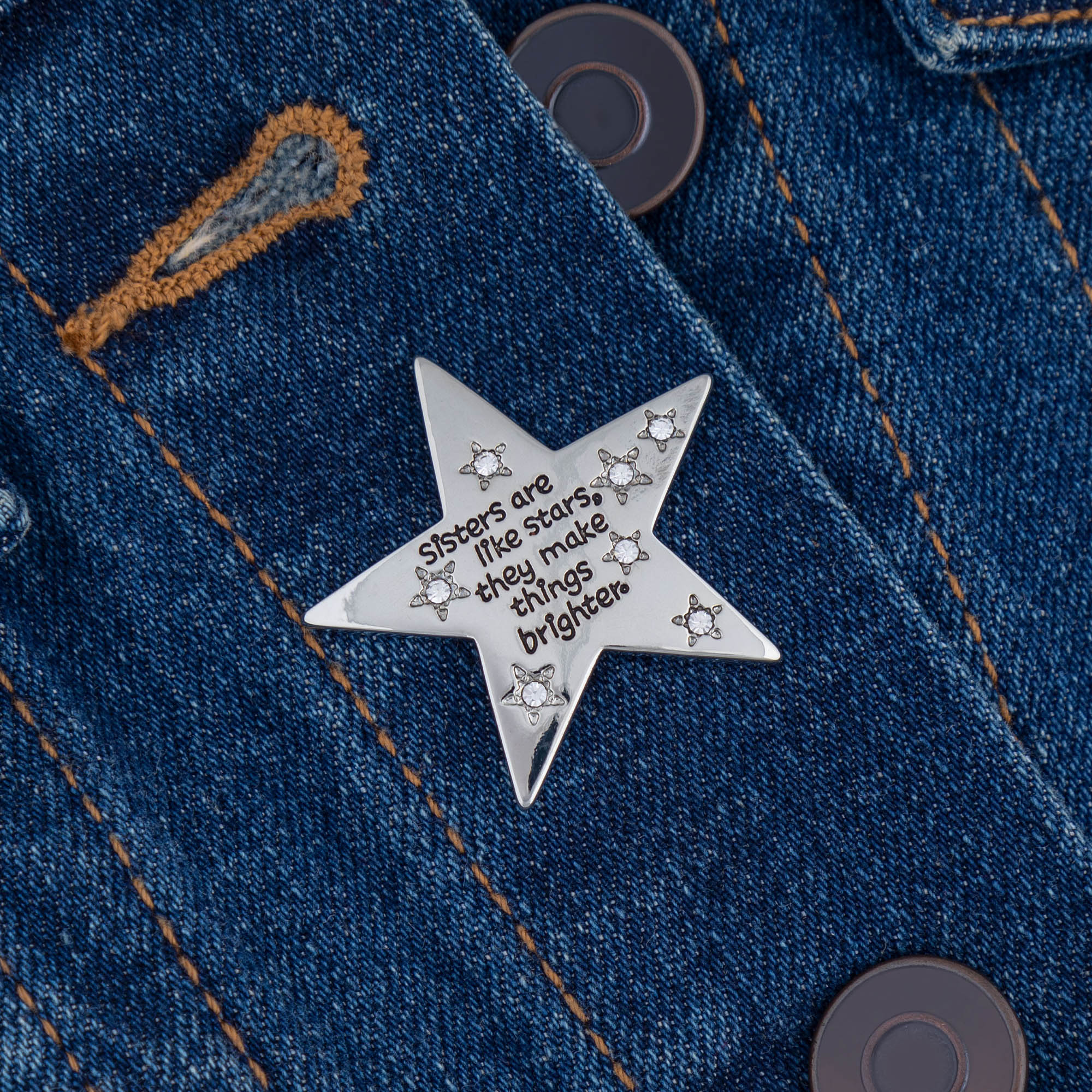 Premium Sisters Shine Like Stars Pin