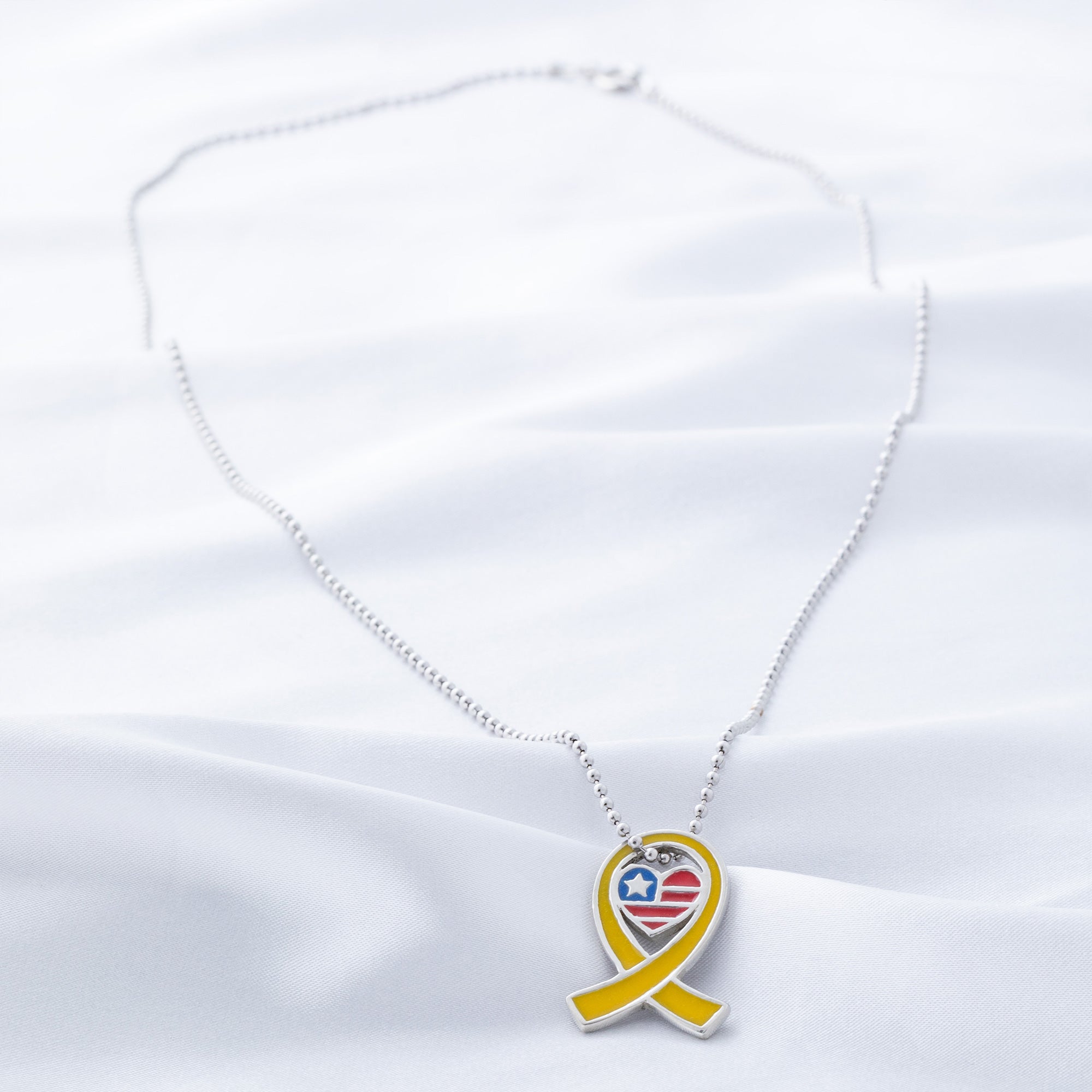 Premium Yellow Ribbon Necklace - America in My Heart