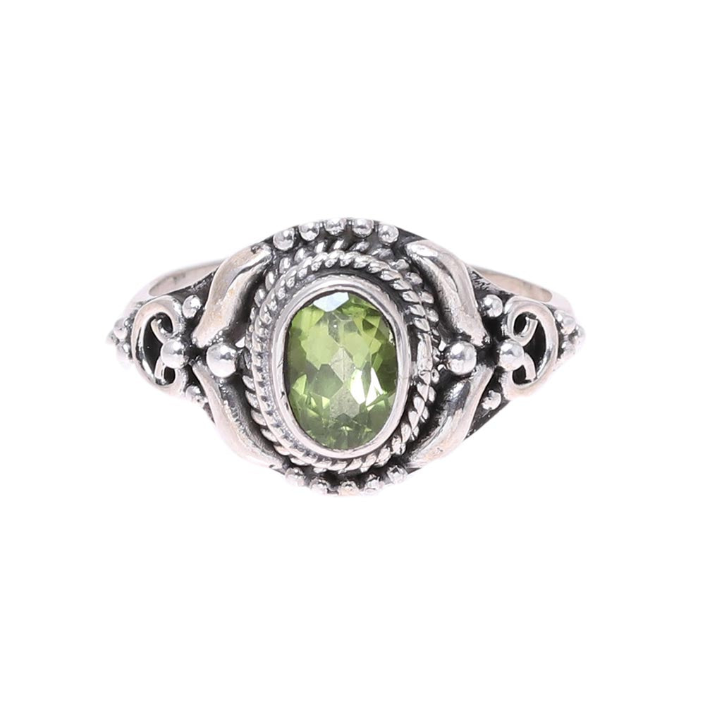 Premium Sterling Silver Peridot Cocktail Ring - August Birthstone Jewelry