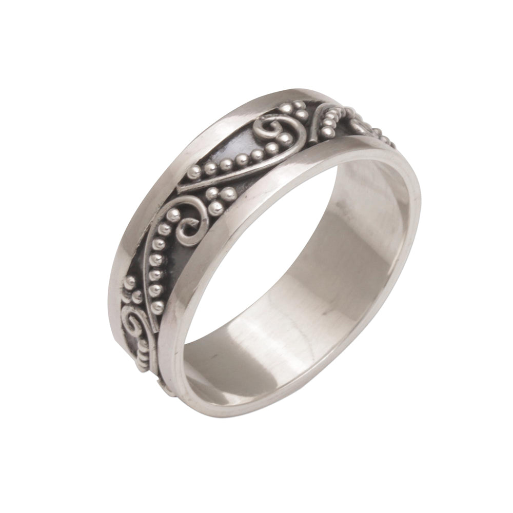 Premium Sterling Silver Punctuation Marks Ring - Handcrafted in Bali