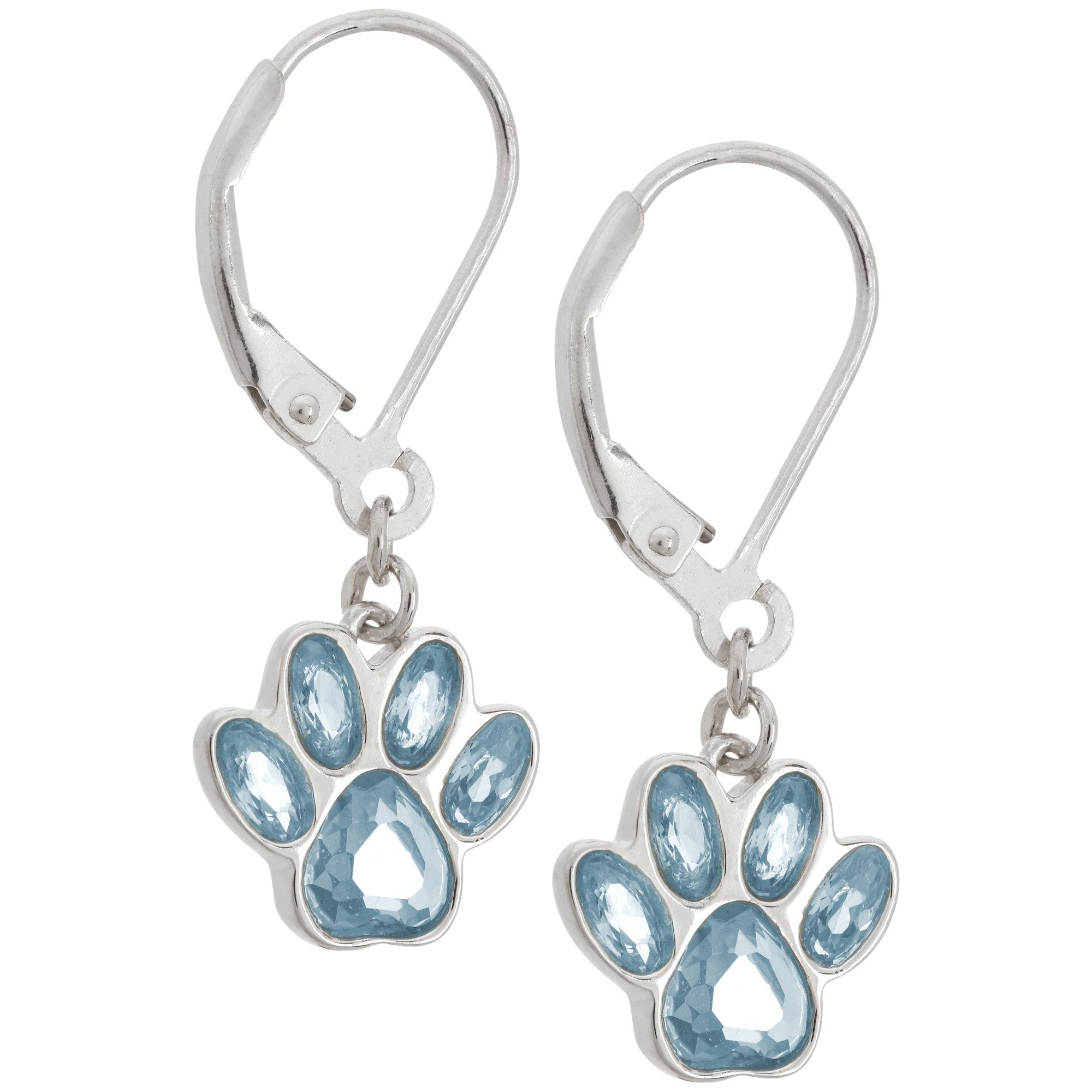 Premium Paw Print Birthstone Dangling Earrings | Fair Trade & Handmade