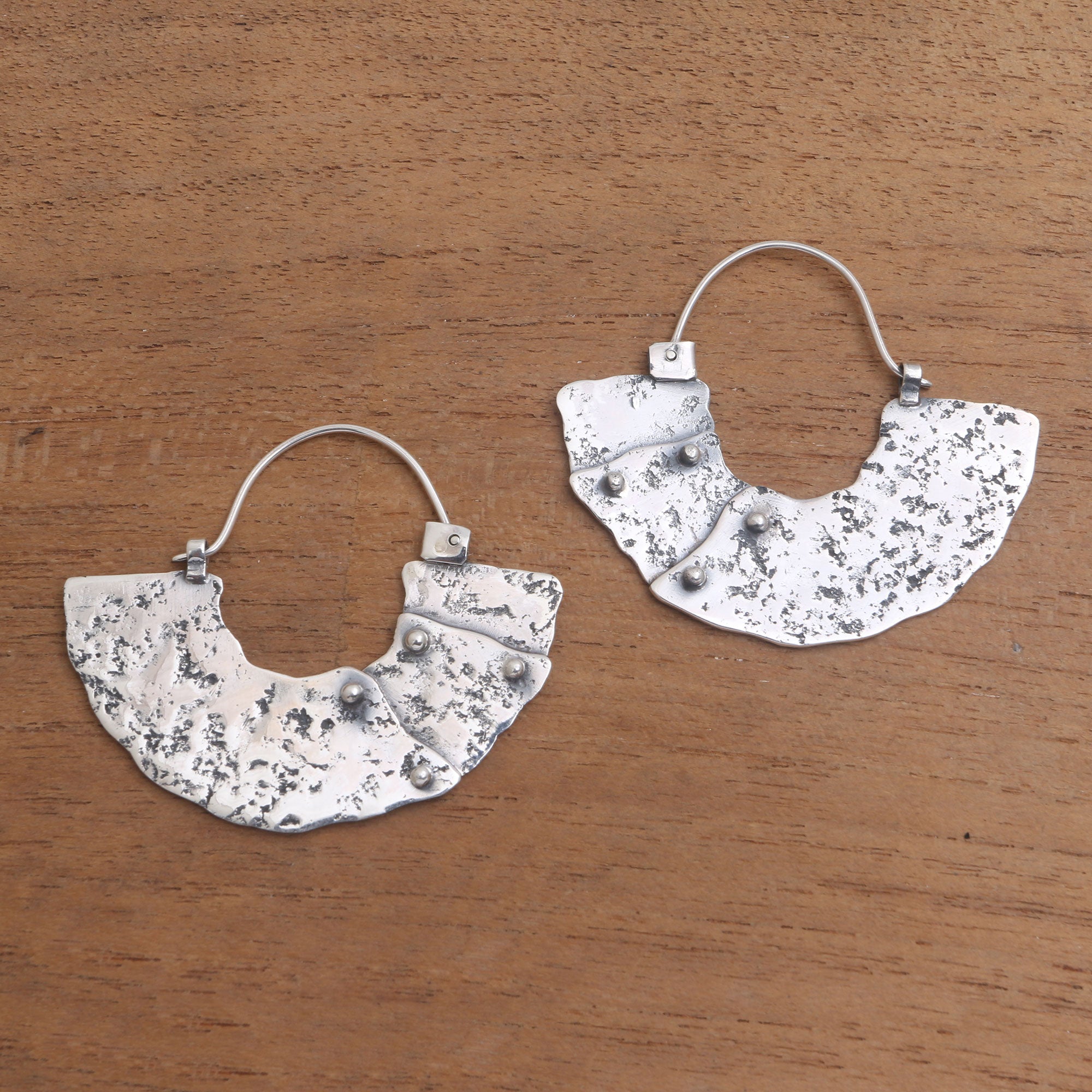 Premium Modern Bali Sterling Silver Hoop Earrings - Handcrafted Elegance