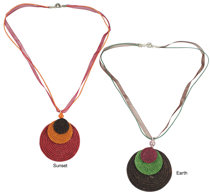 Premium Handwoven Swaziland Eclipsing Disk Necklace - Artisan Crafted