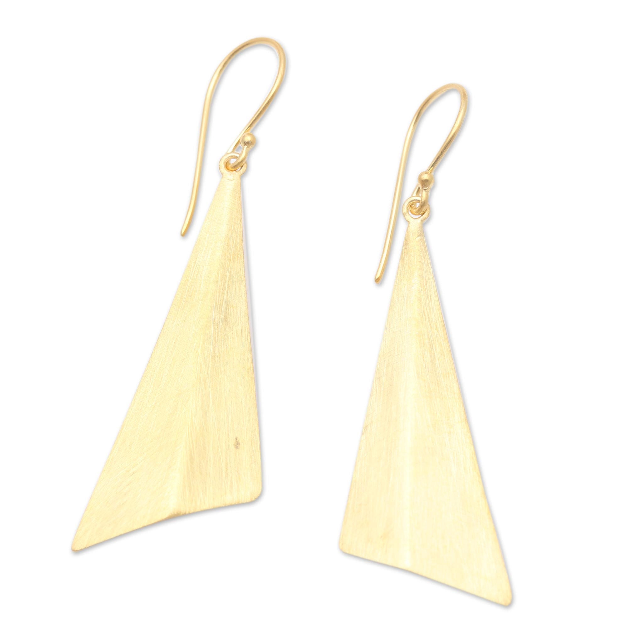 Premium Golden Mountain Handcrafted Gold-Plated Dangle Earrings