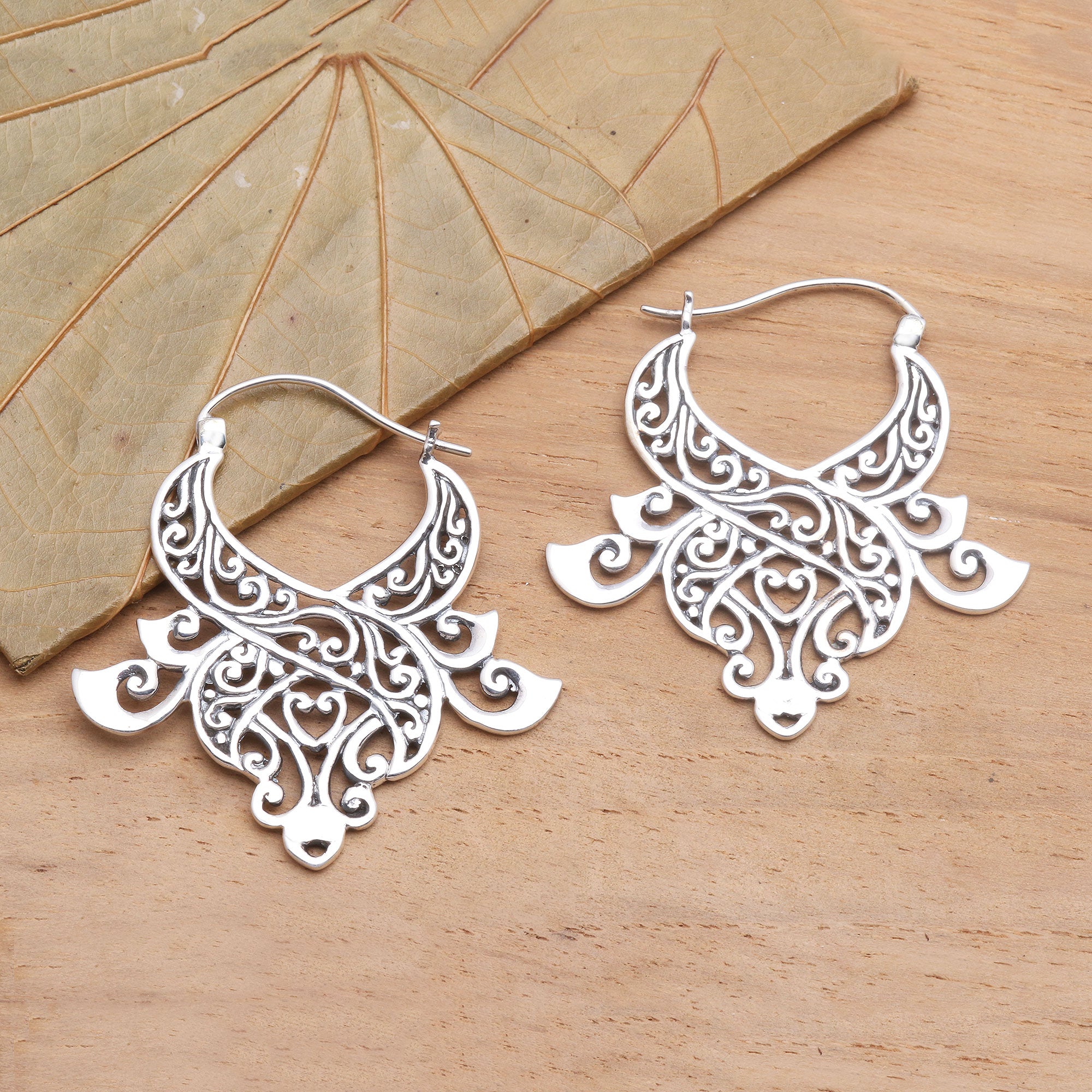 Premium Untamed Jungle Sterling Silver Tendril Earrings