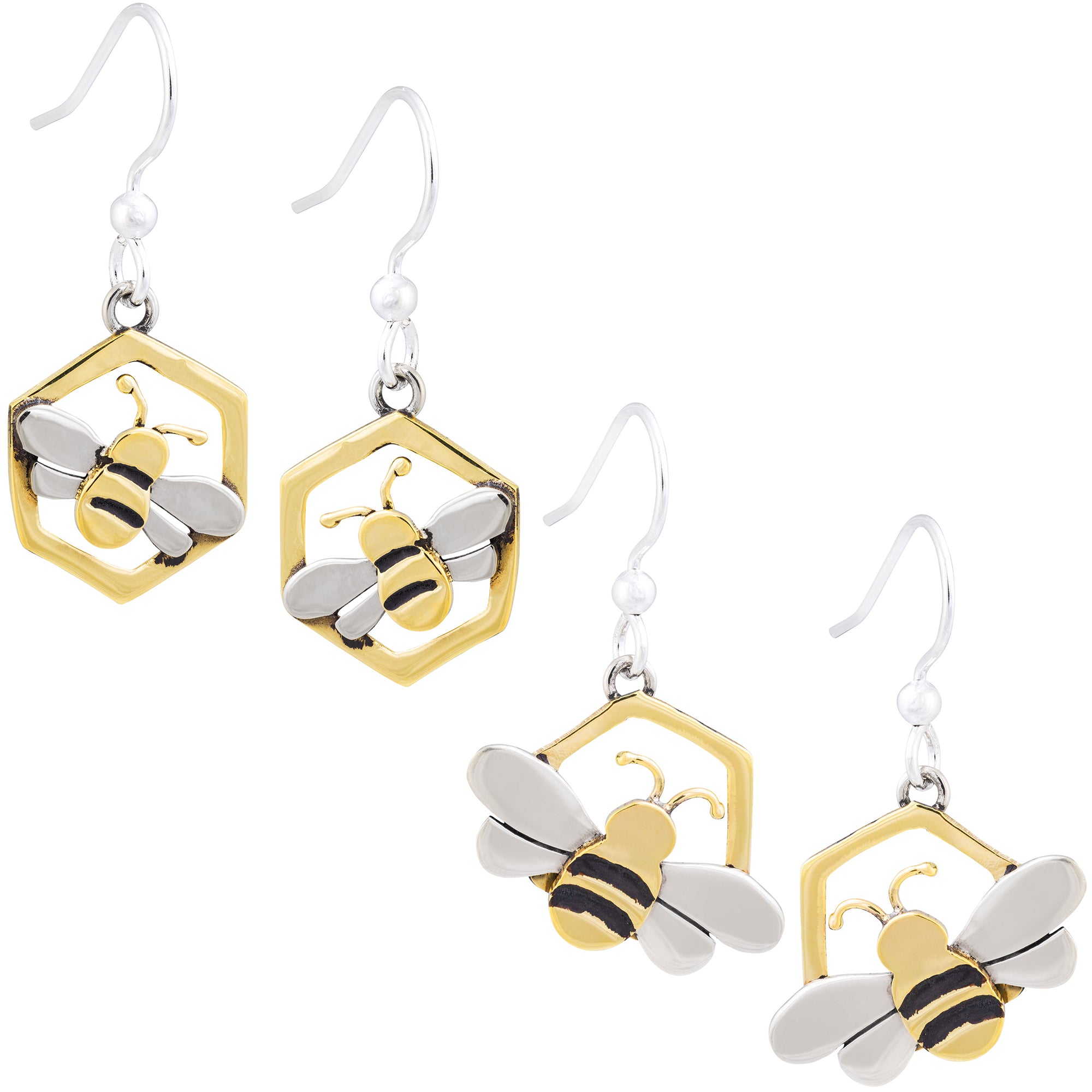 Premium Honey Bee Artisan Earrings - Handmade in Mexico