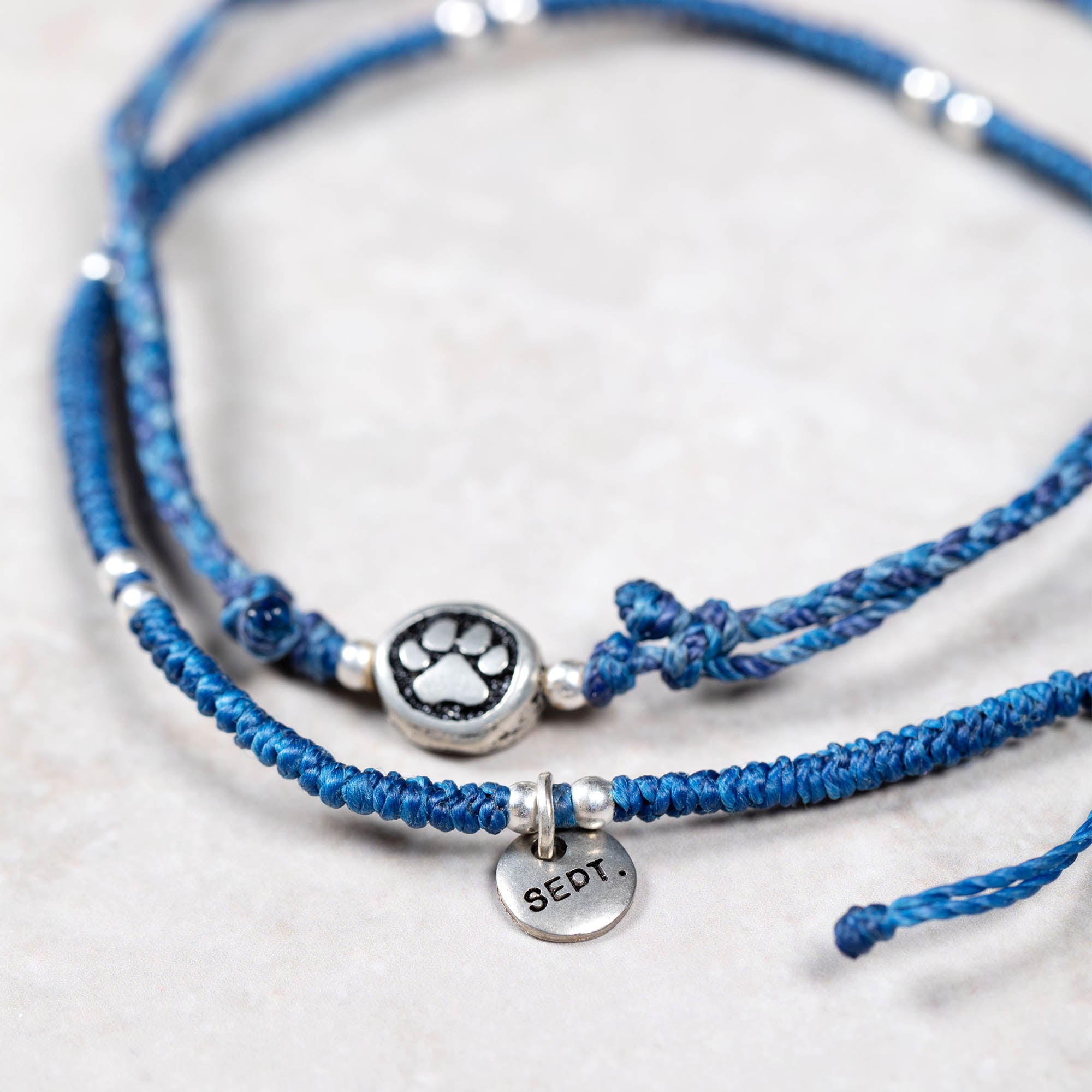 Ultimate Paw Print Birthstone Anklet Set - Premium Handmade Jewelry for Pet Lovers