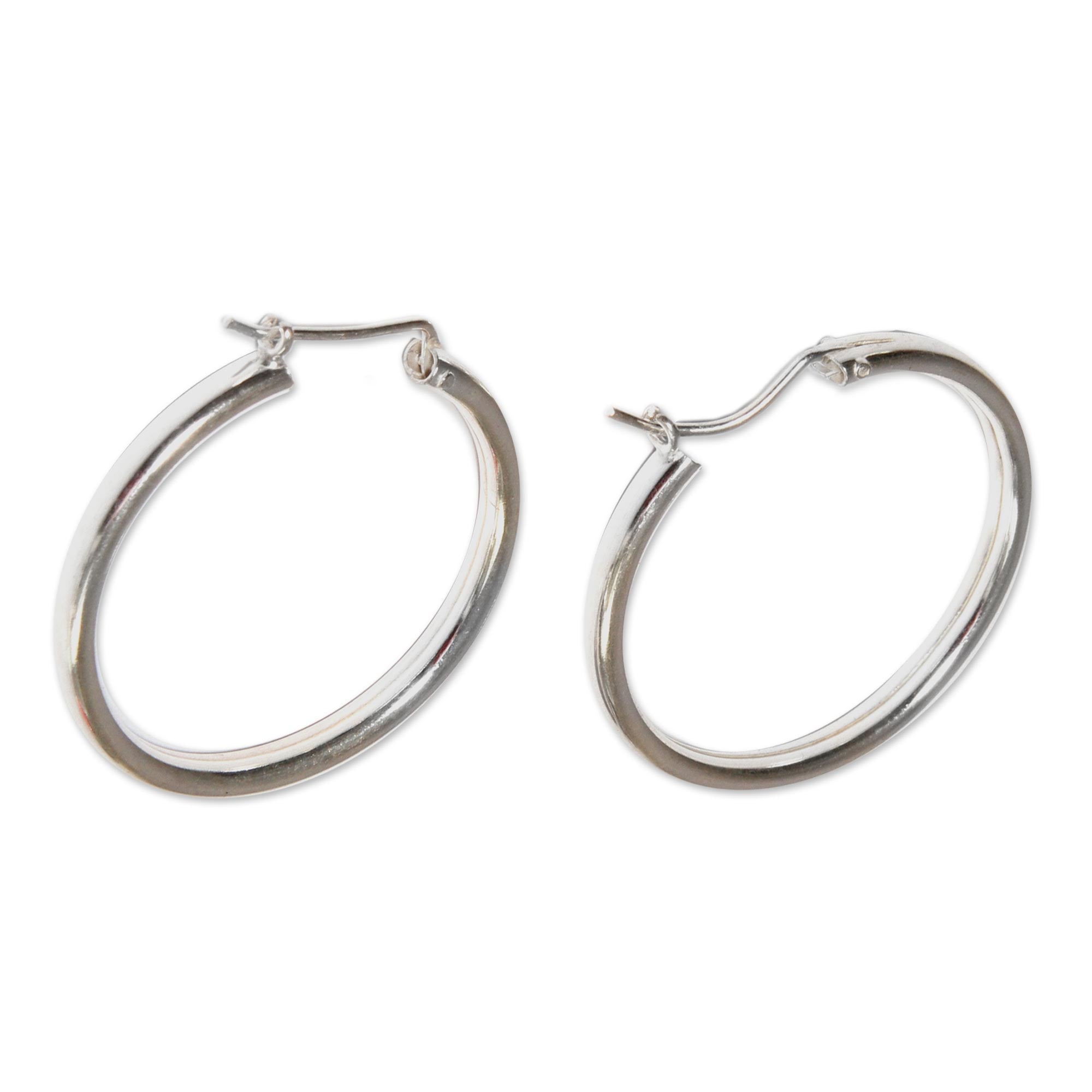 Premium Minimalist Silver Hoop Earrings - Ultimate Sterling 925 Classic