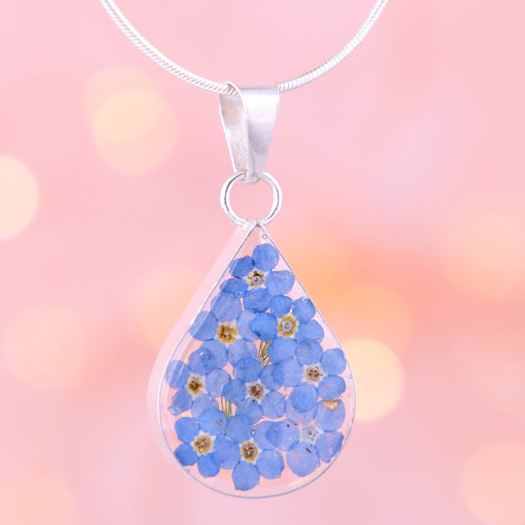 Premium Forget-Me-Not Sterling Silver Necklace - Ultimate Love Keepsake