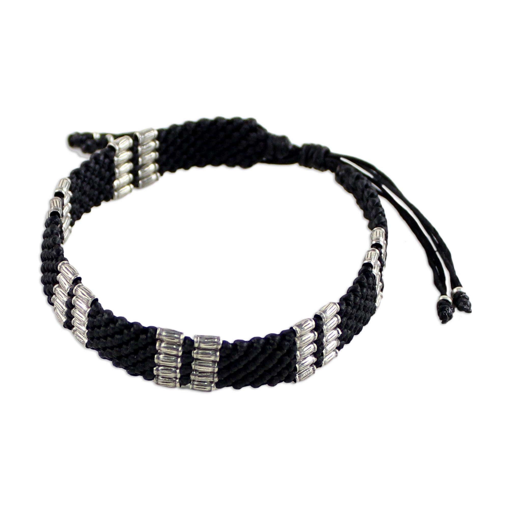 Premium Hill Tribe Silver Rice Bead Bracelet - Handcrafted Elegance