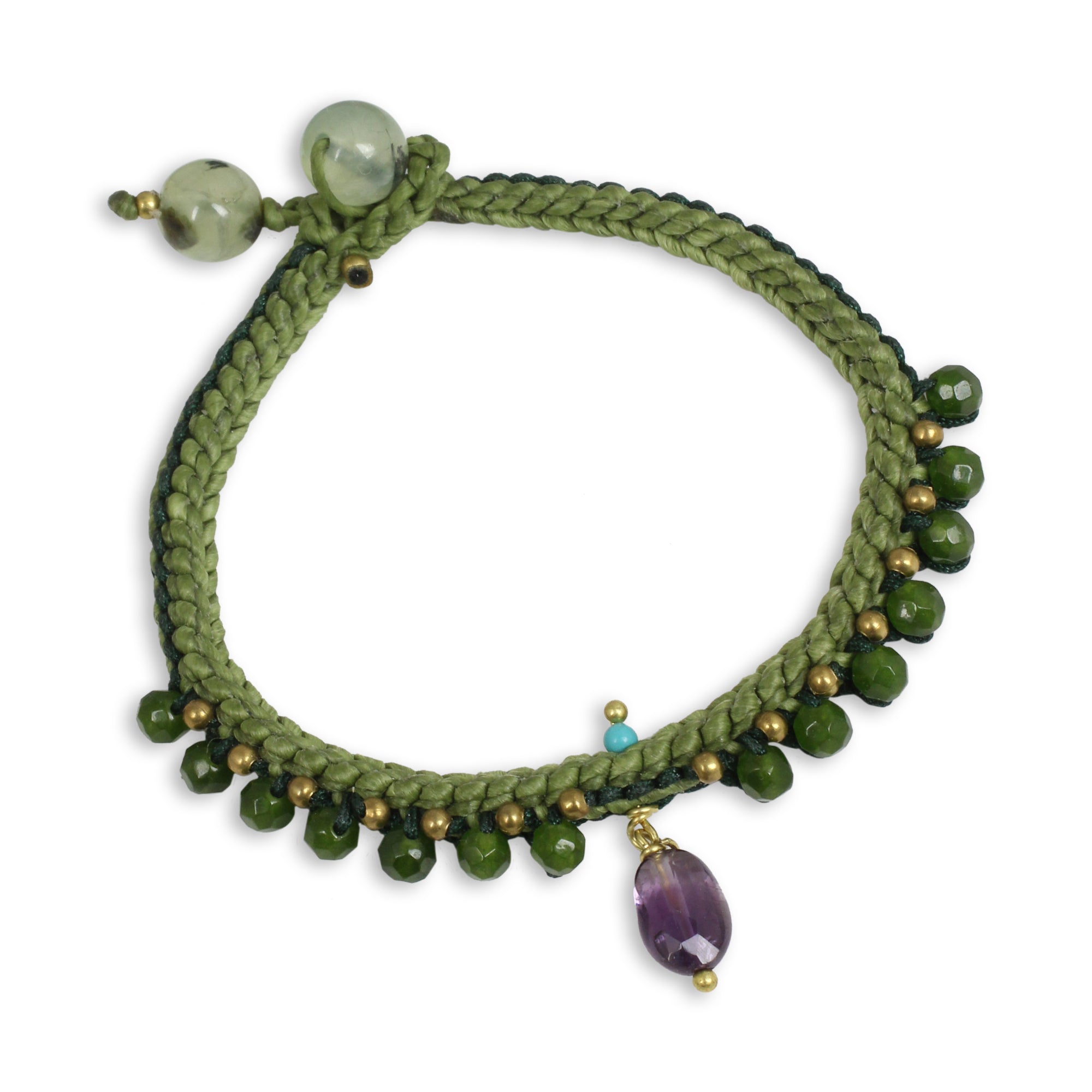 Premium Jungle Green Beaded Bracelet - Handcrafted Luxury