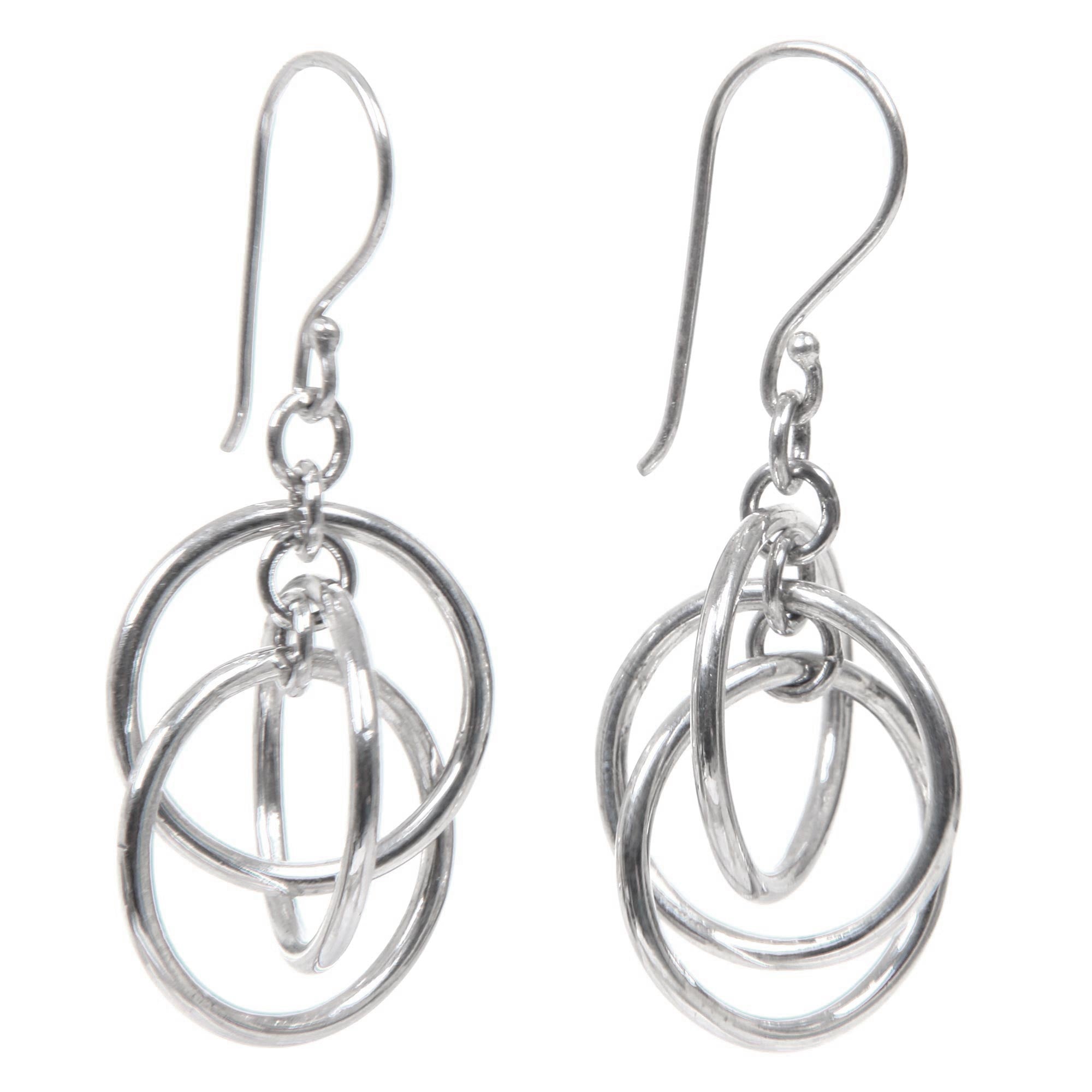Premium Ring Ring 3 Sterling Silver Hook Earrings - Ultimate Style Upgrade