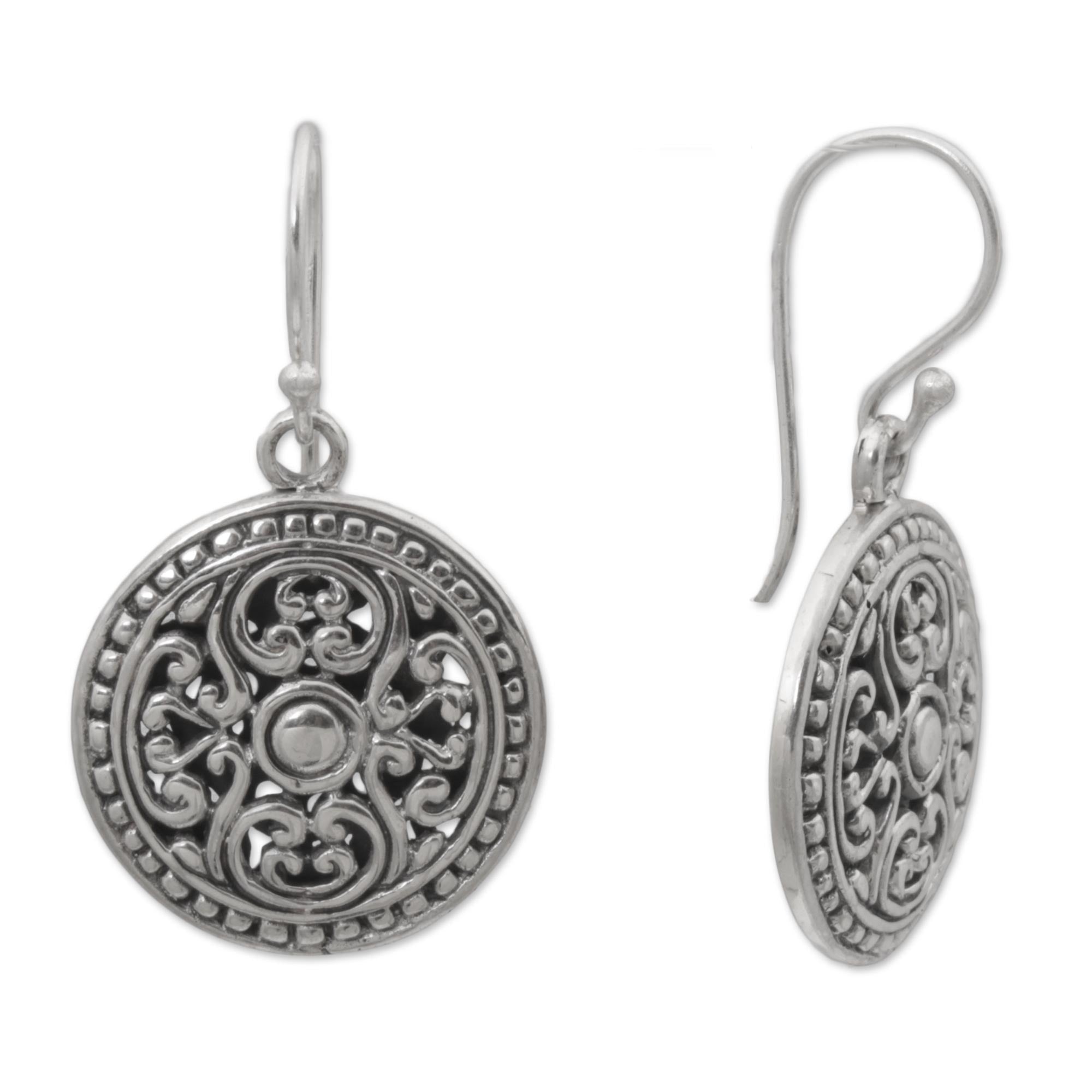 Premium Bali Sterling Silver Dangle Earrings - Handcrafted Elegance