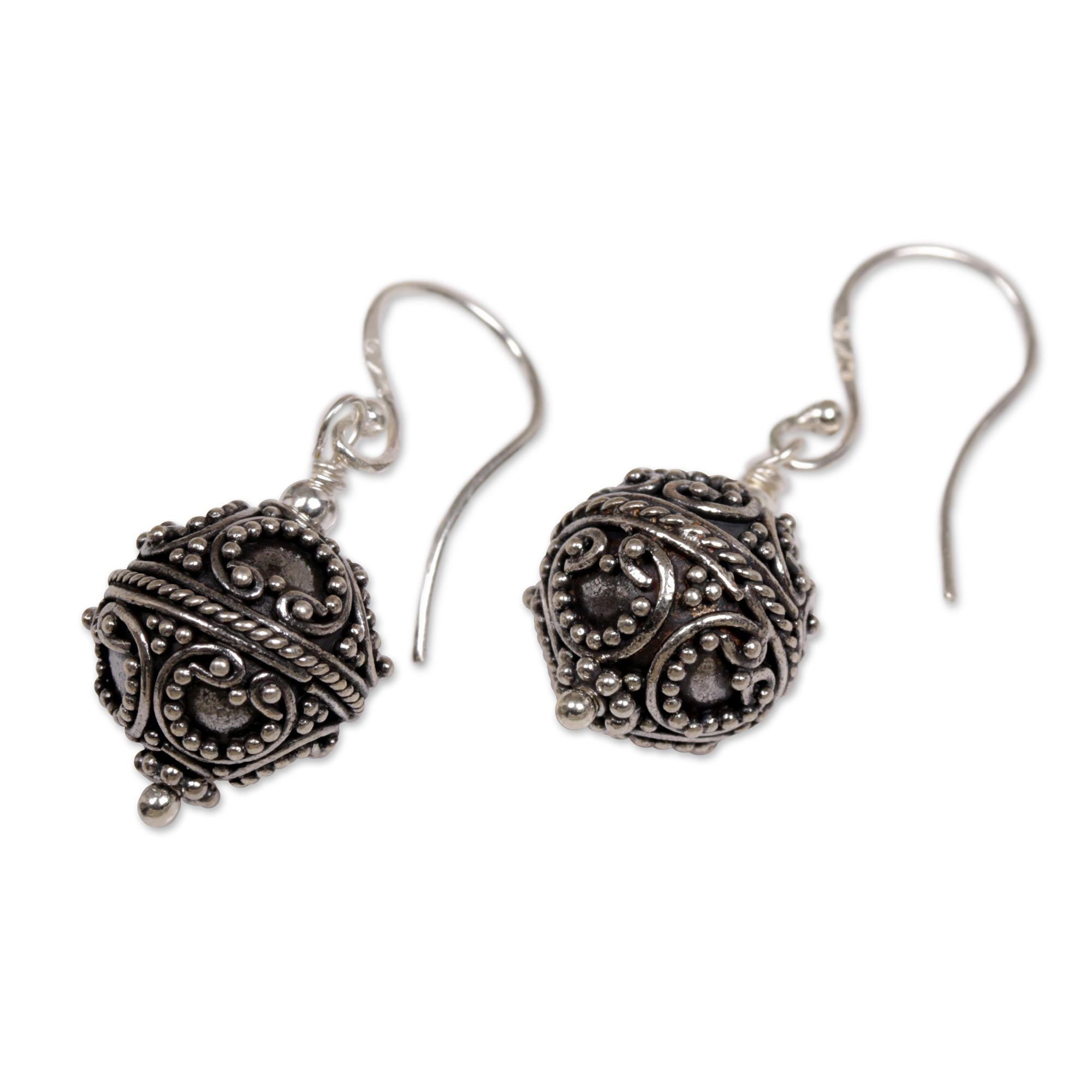 Premium Majestic Bali Sterling Silver Dangle Earrings – Handcrafted Elegance