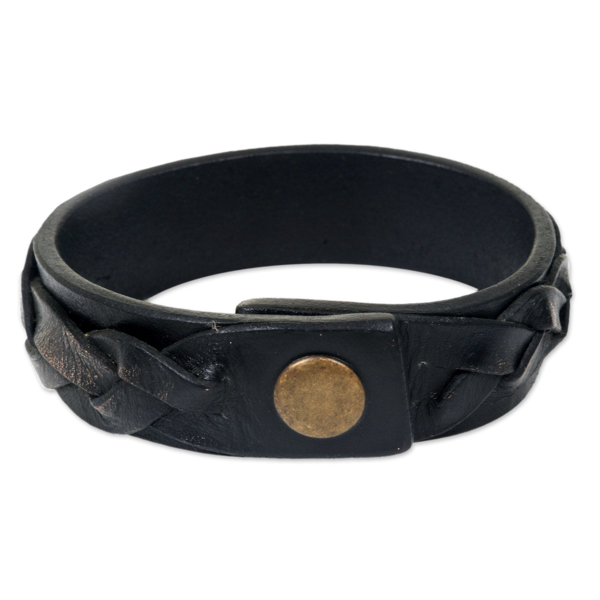 Premium Distressed Leather Bracelet for Men - Handcrafted Style