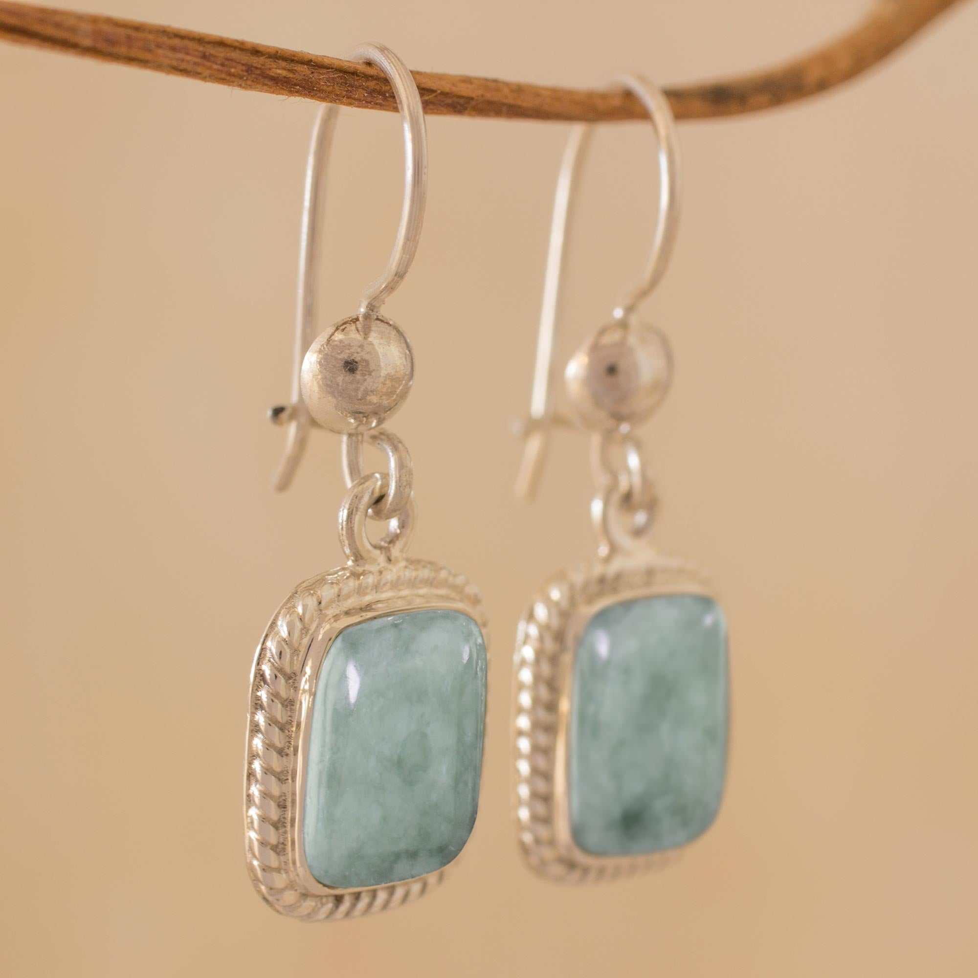 Premium Life Divine Guatemalan Green Jade Earrings – Handcrafted Sterling Silver Jewelry
