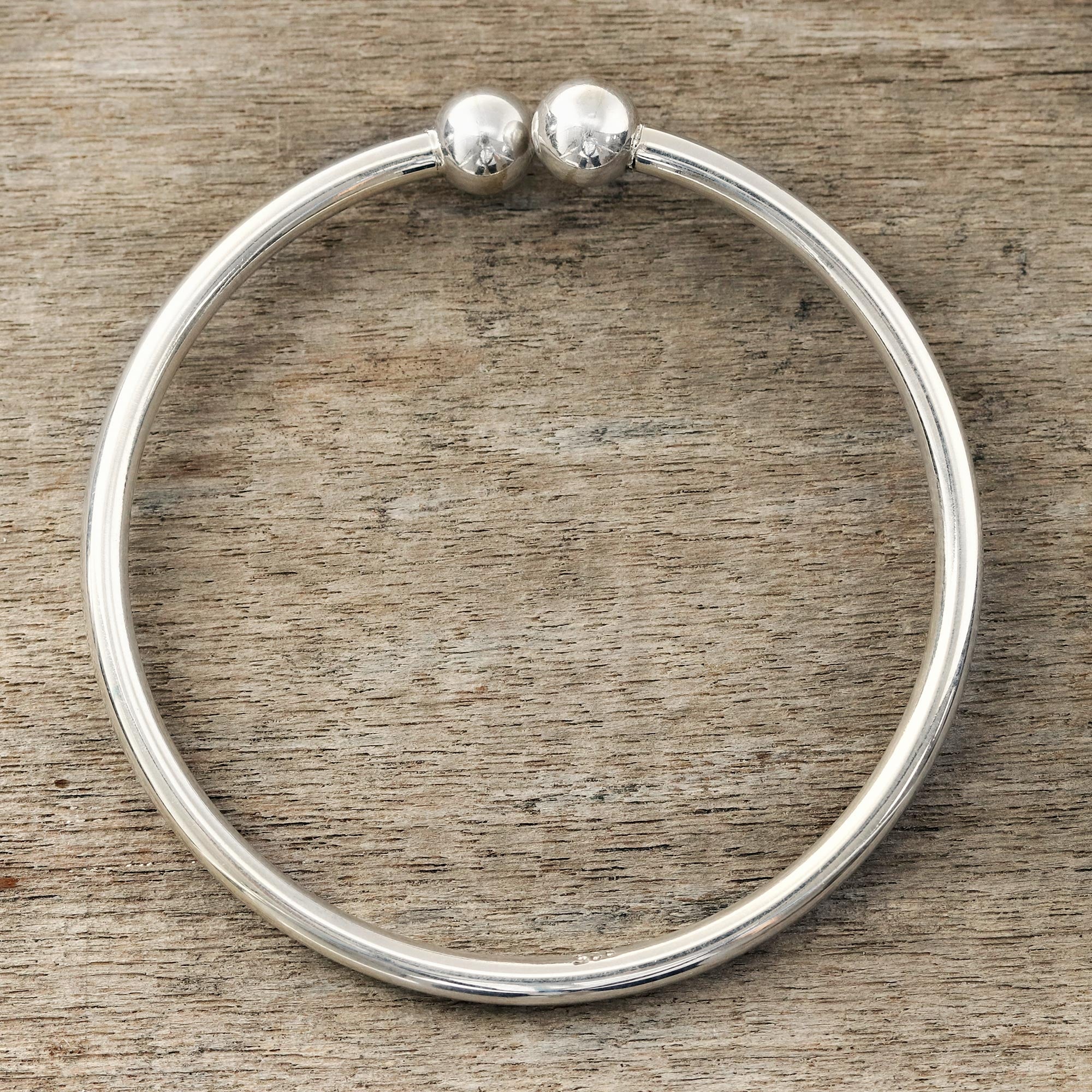 Premium Elegant Charm Sterling Silver Cuff Bracelet - Handcrafted in India