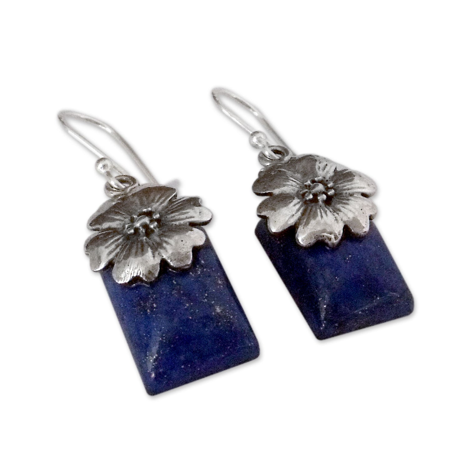 Premium Blue Lily Fair Trade Sterling Silver & Lapis Lazuli Earrings