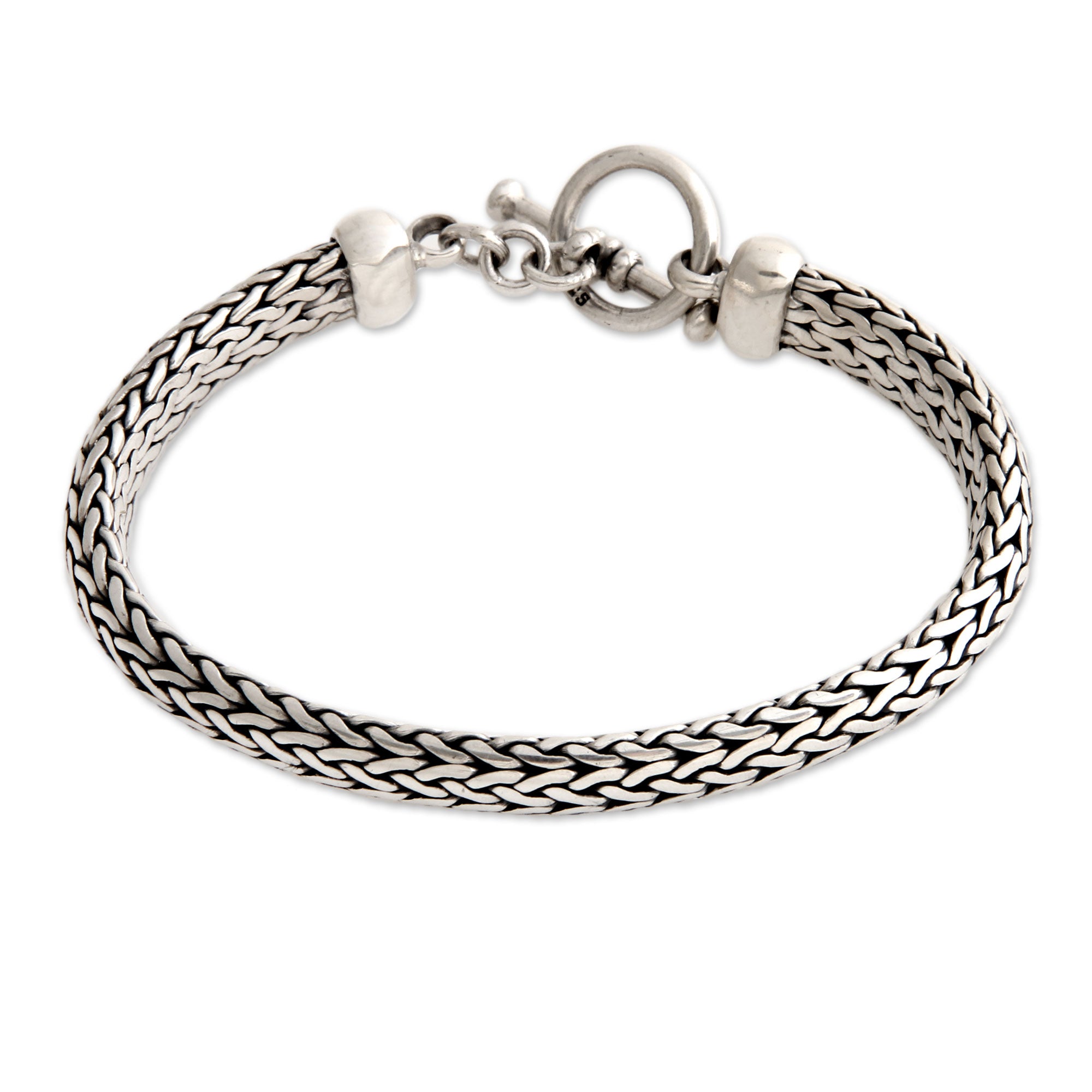 Premium Sterling Silver Men's Chain Bracelet - Timeless Elegance